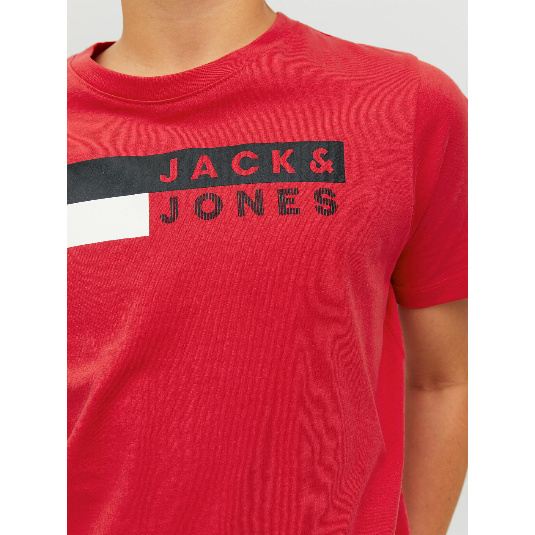 Jack&Jones Junior Тишърт 12231298 Червен Regular Fit - Pepit.bg