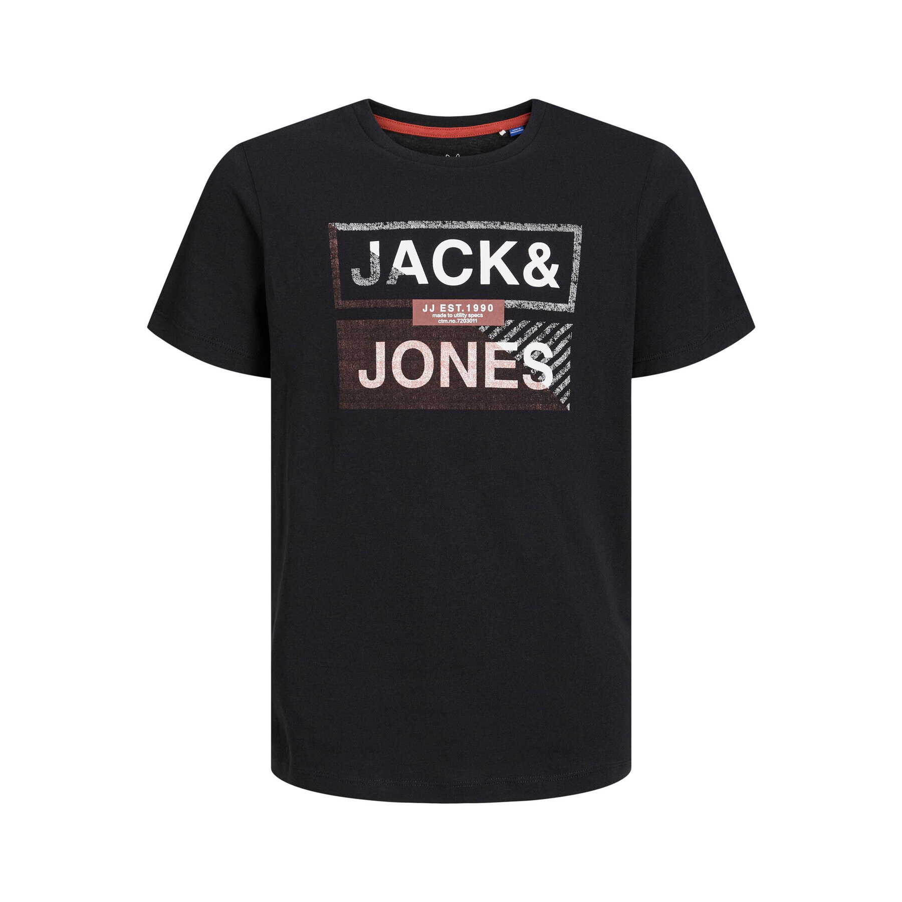 Jack&Jones Junior Тишърт 12237032 Черен Regular Fit - Pepit.bg