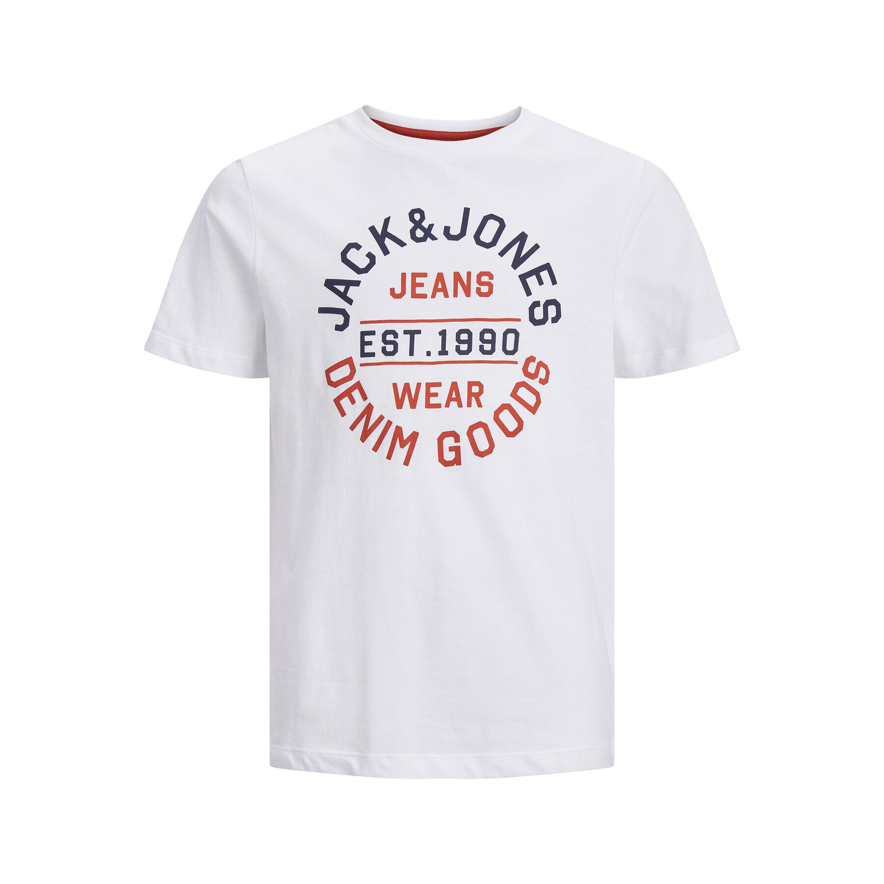 Jack&Jones Junior Тишърт 12237103 Бял Relaxed Fit - Pepit.bg