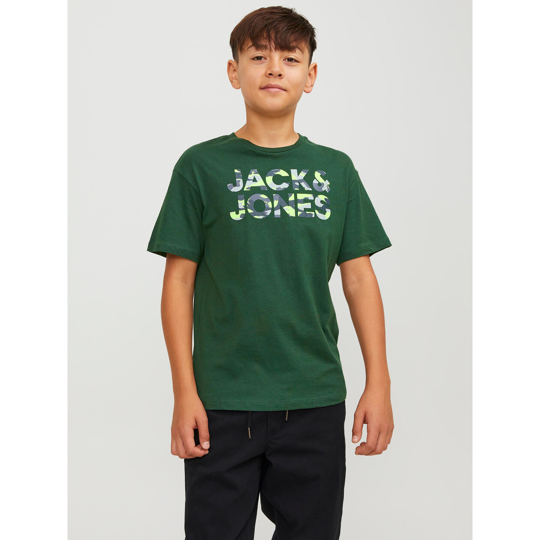 Jack&Jones Junior Тишърт 12237106 Зелен Loose Fit - Pepit.bg