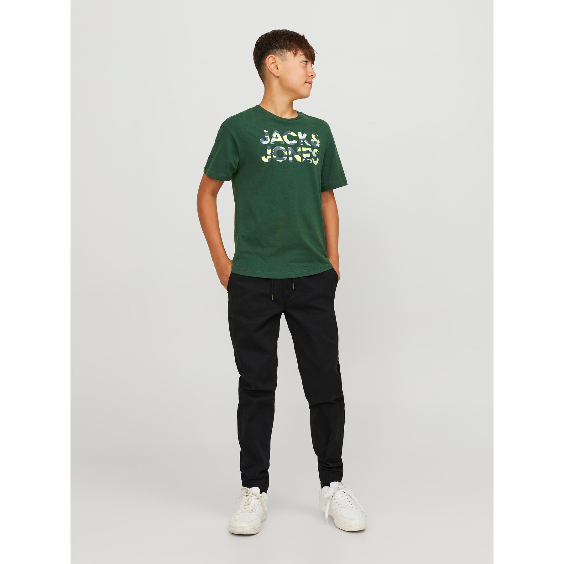 Jack&Jones Junior Тишърт 12237106 Зелен Loose Fit - Pepit.bg