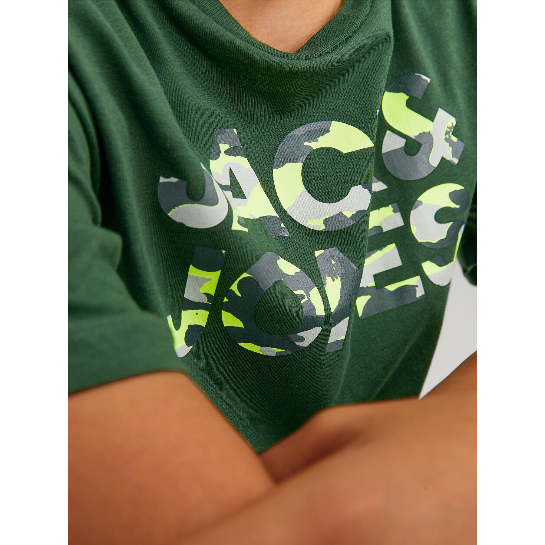 Jack&Jones Junior Тишърт 12237106 Зелен Loose Fit - Pepit.bg