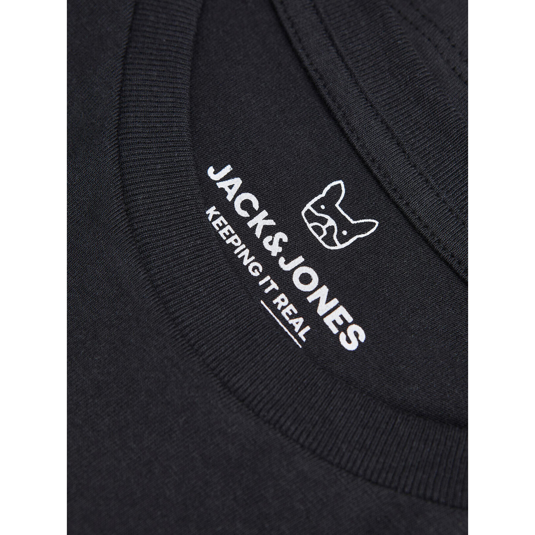 Jack&Jones Junior Тишърт 12237109 Черен Regular Fit - Pepit.bg