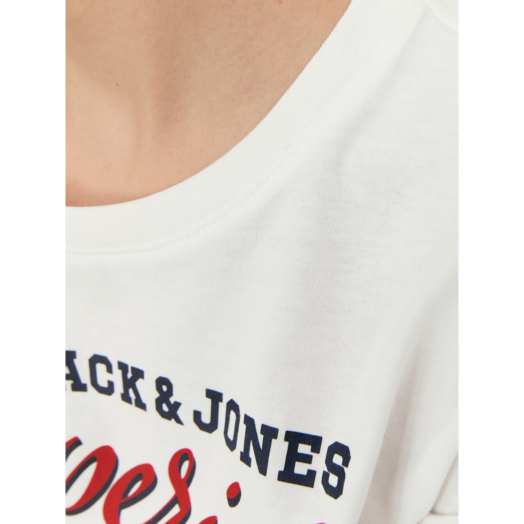 Jack&Jones Junior Тишърт 12237367 Бял Regular Fit - Pepit.bg