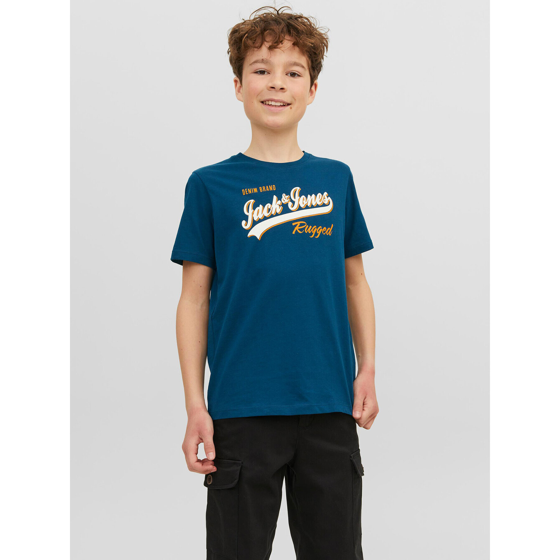 Jack&Jones Junior Тишърт 12237367 Син Regular Fit - Pepit.bg