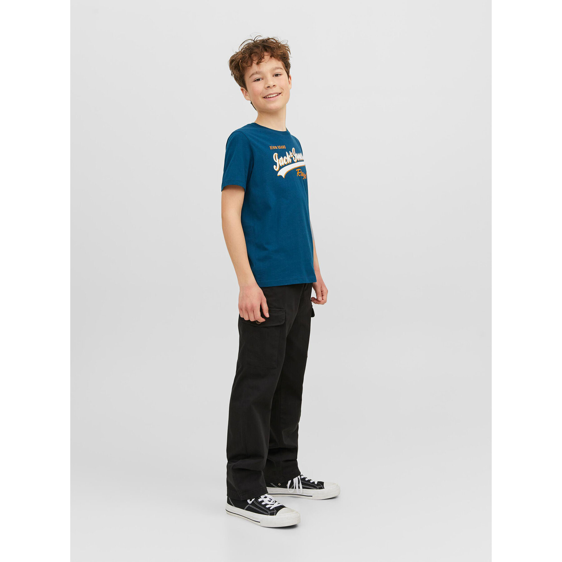 Jack&Jones Junior Тишърт 12237367 Син Regular Fit - Pepit.bg