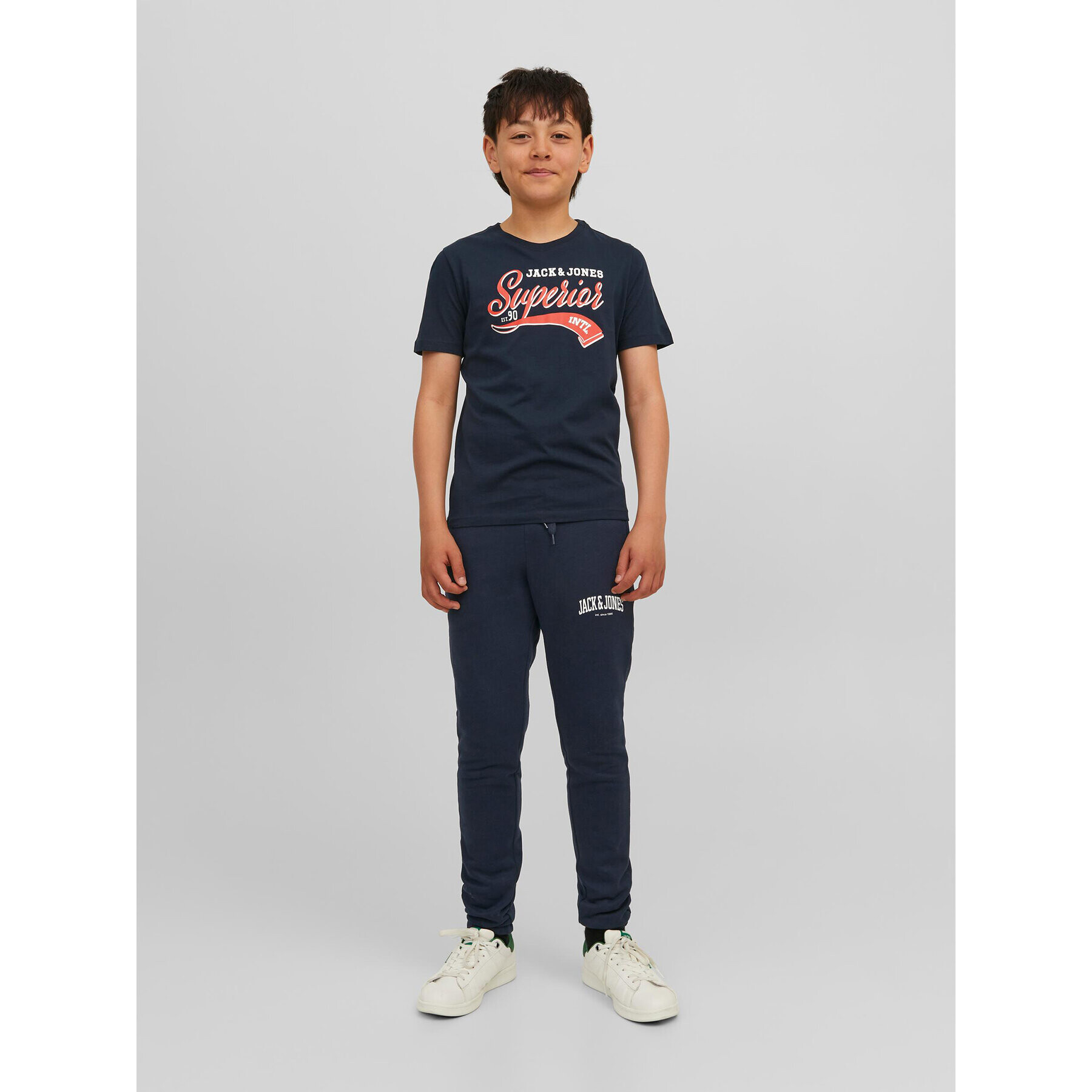 Jack&Jones Junior Тишърт 12237367 Тъмносин Regular Fit - Pepit.bg