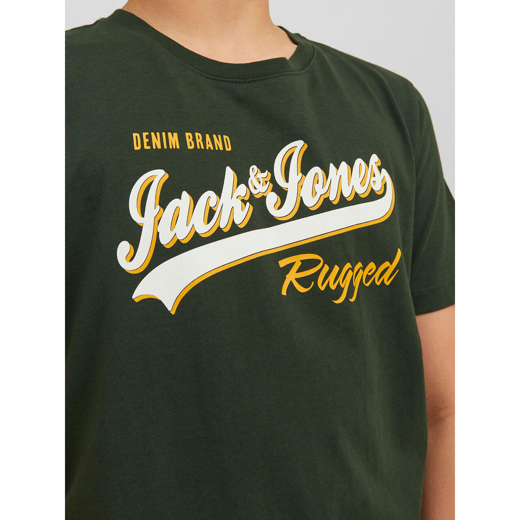 Jack&Jones Junior Тишърт 12237367 Зелен Regular Fit - Pepit.bg