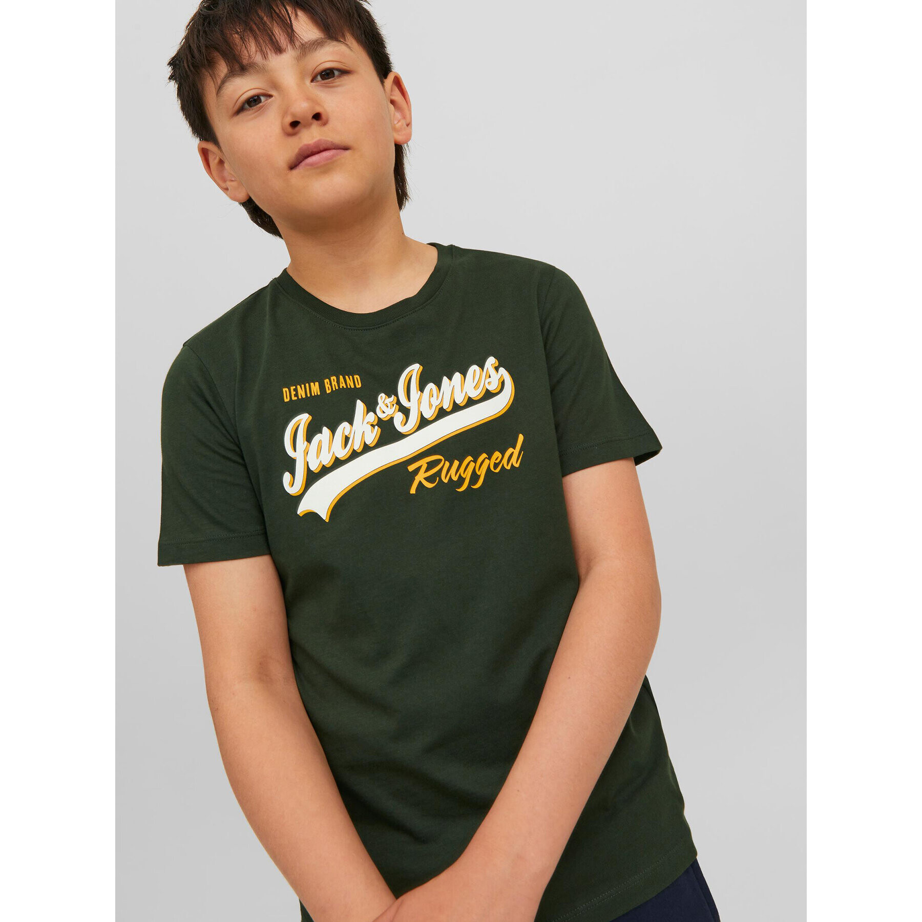 Jack&Jones Junior Тишърт 12237367 Зелен Regular Fit - Pepit.bg