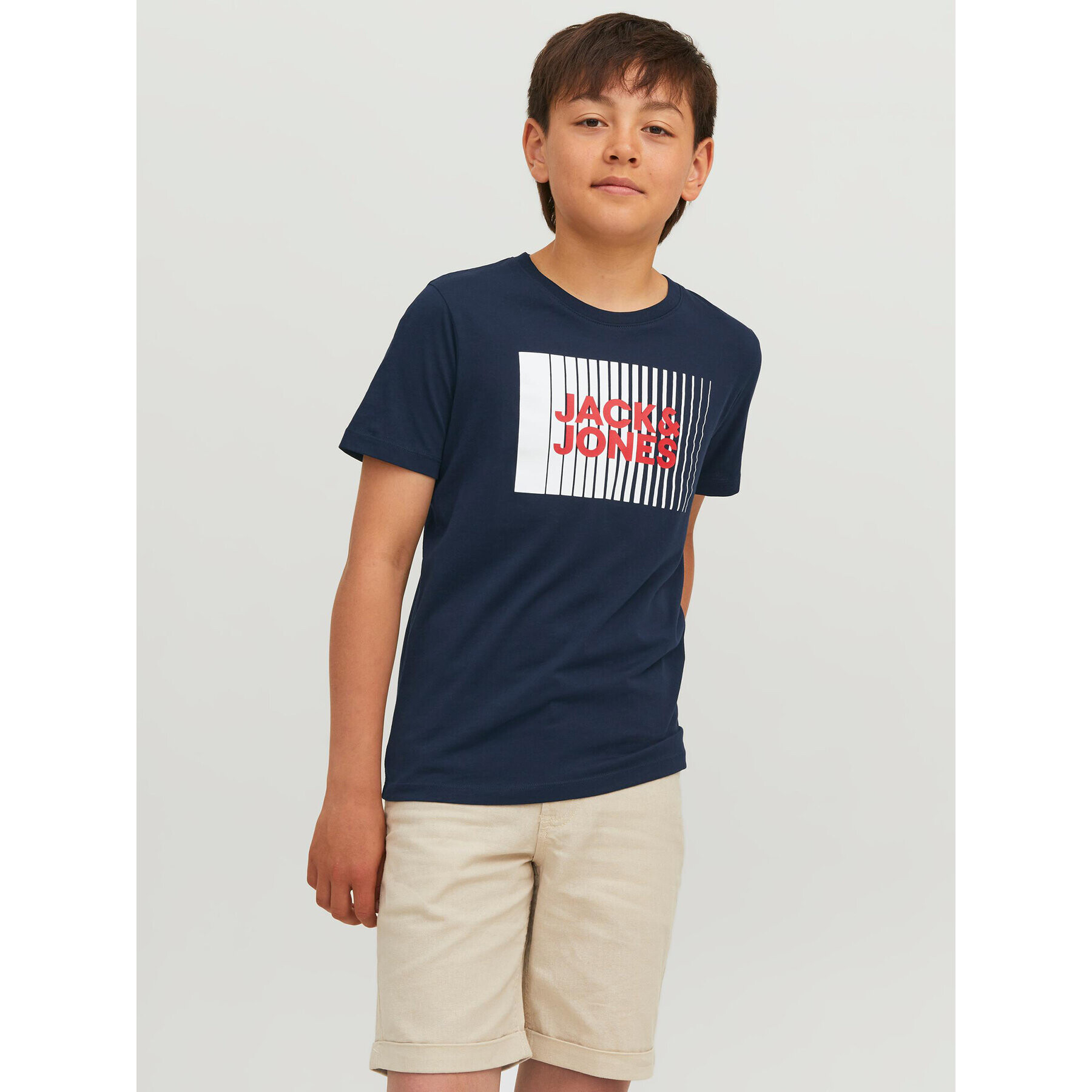 Jack&Jones Junior Тишърт 12237411 Тъмносин Regular Fit - Pepit.bg