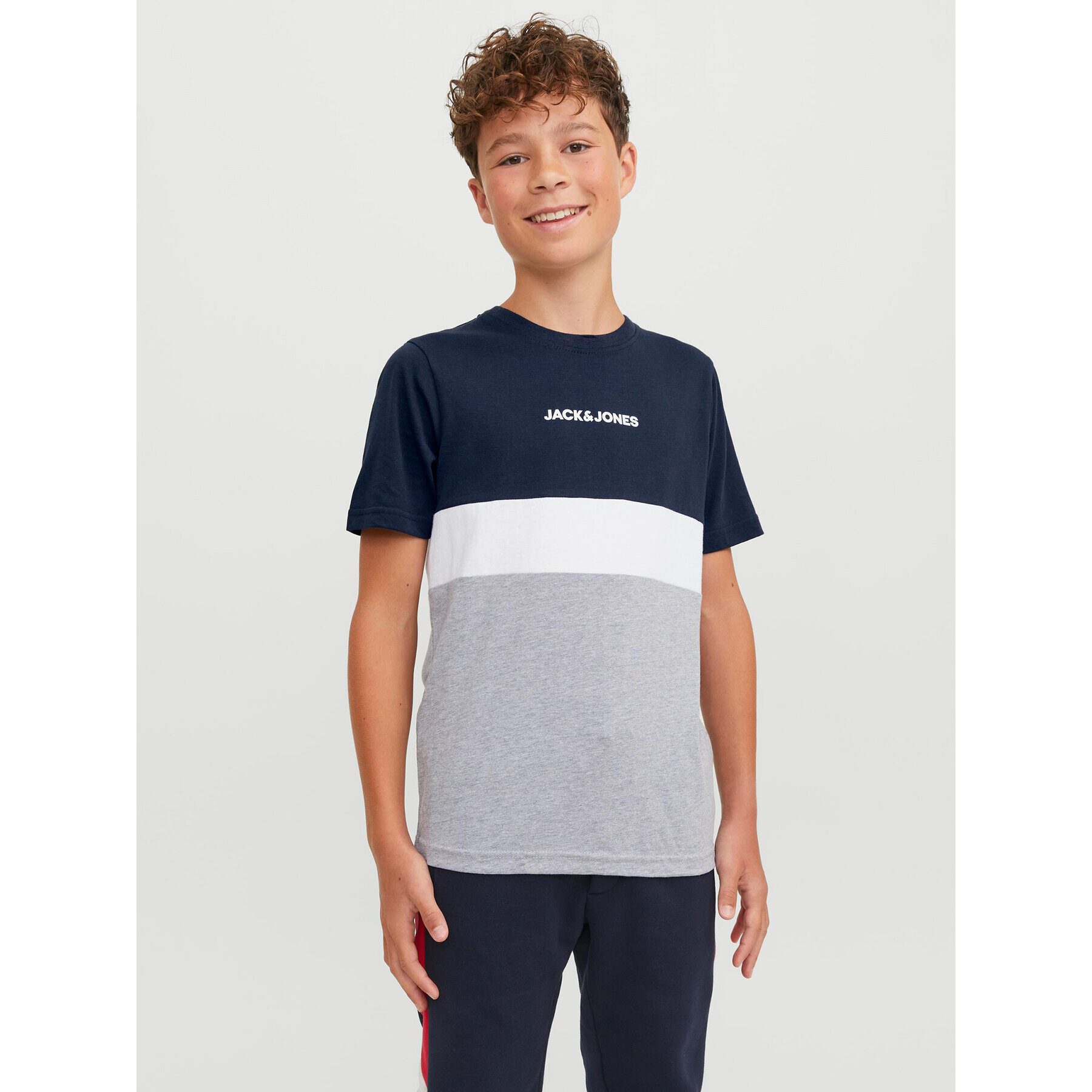 Jack&Jones Junior Тишърт 12237430 Тъмносин Regular Fit - Pepit.bg