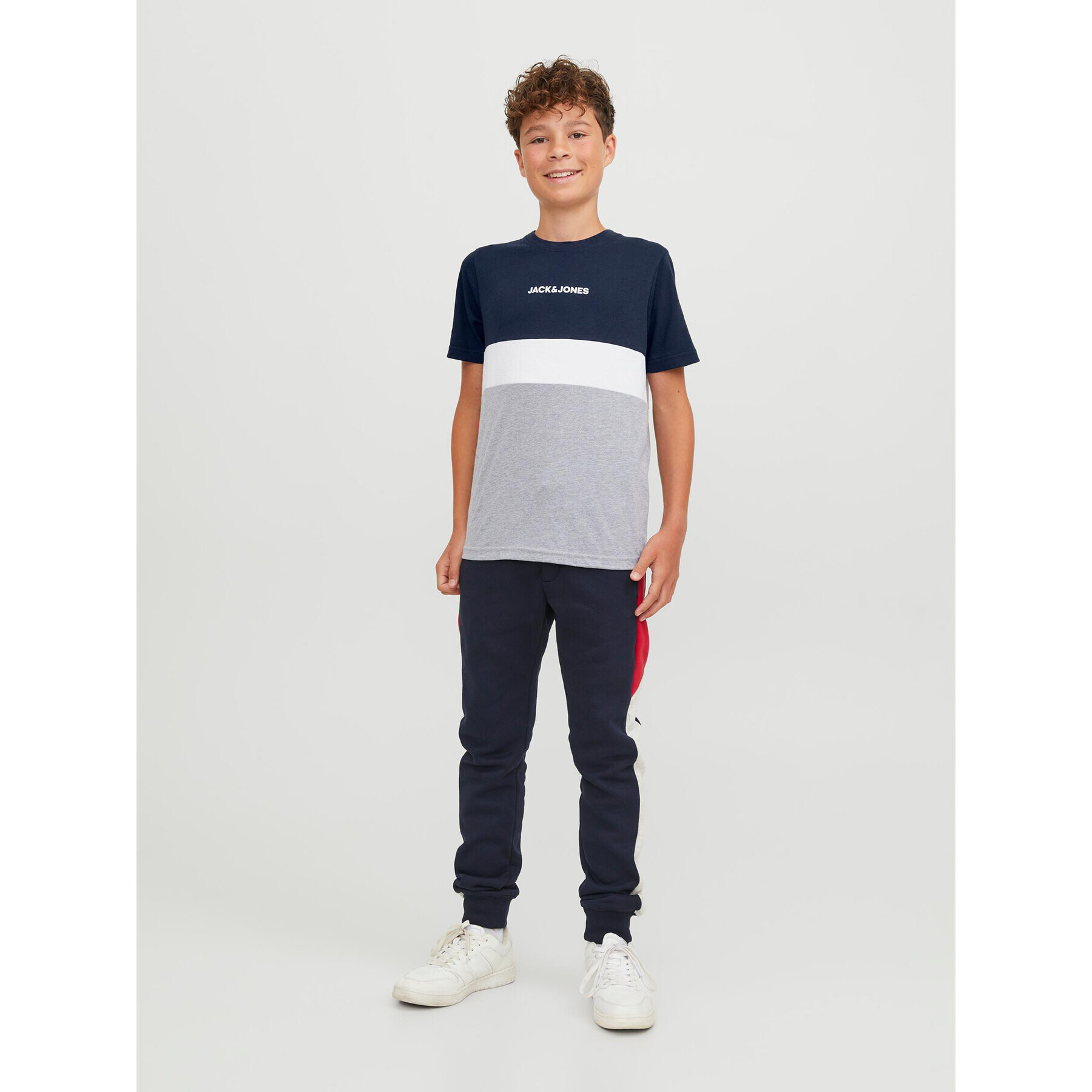 Jack&Jones Junior Тишърт 12237430 Тъмносин Regular Fit - Pepit.bg