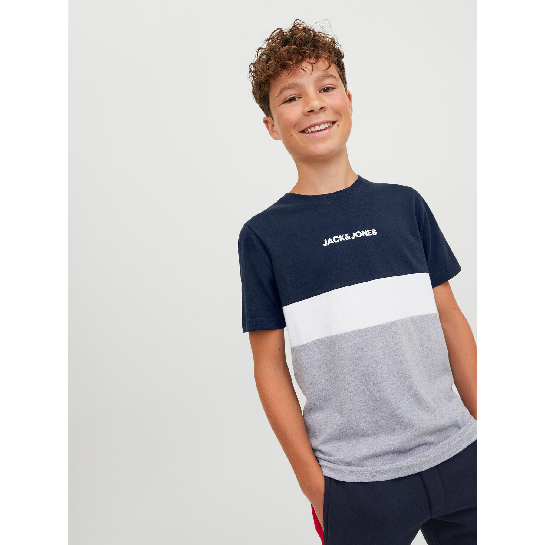 Jack&Jones Junior Тишърт 12237430 Тъмносин Regular Fit - Pepit.bg