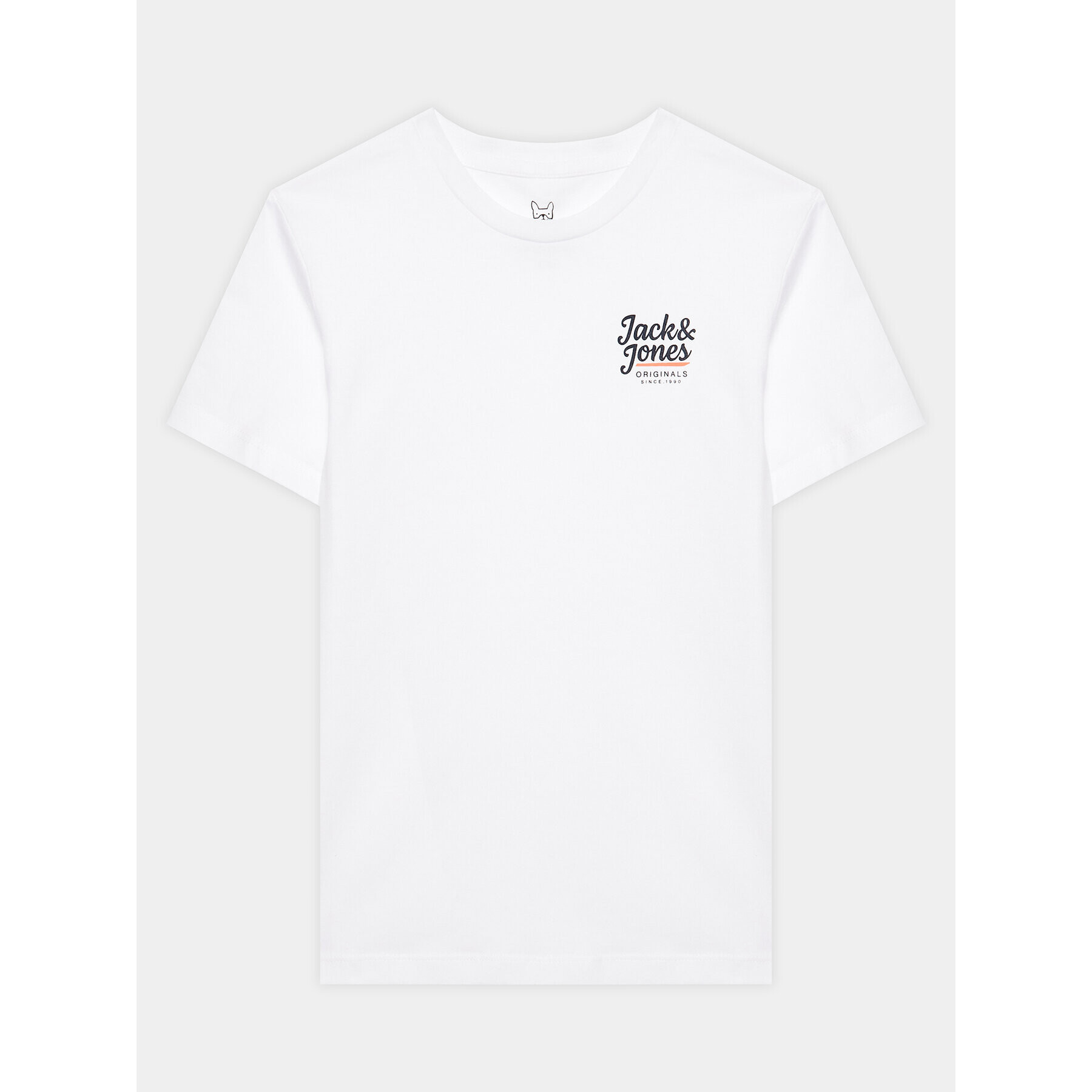 Jack&Jones Junior Тишърт 12239432 Бял Standard Fit - Pepit.bg