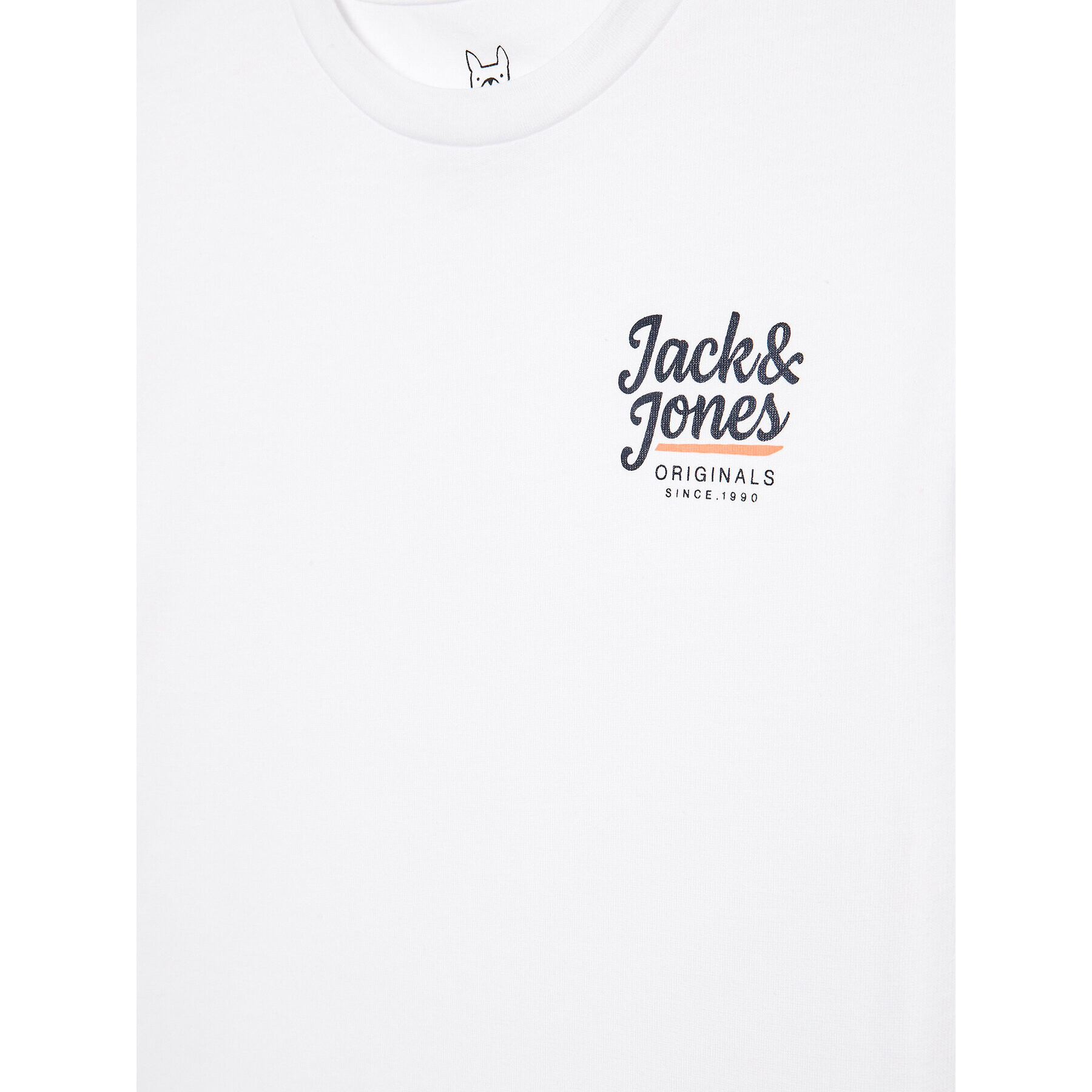 Jack&Jones Junior Тишърт 12239432 Бял Standard Fit - Pepit.bg