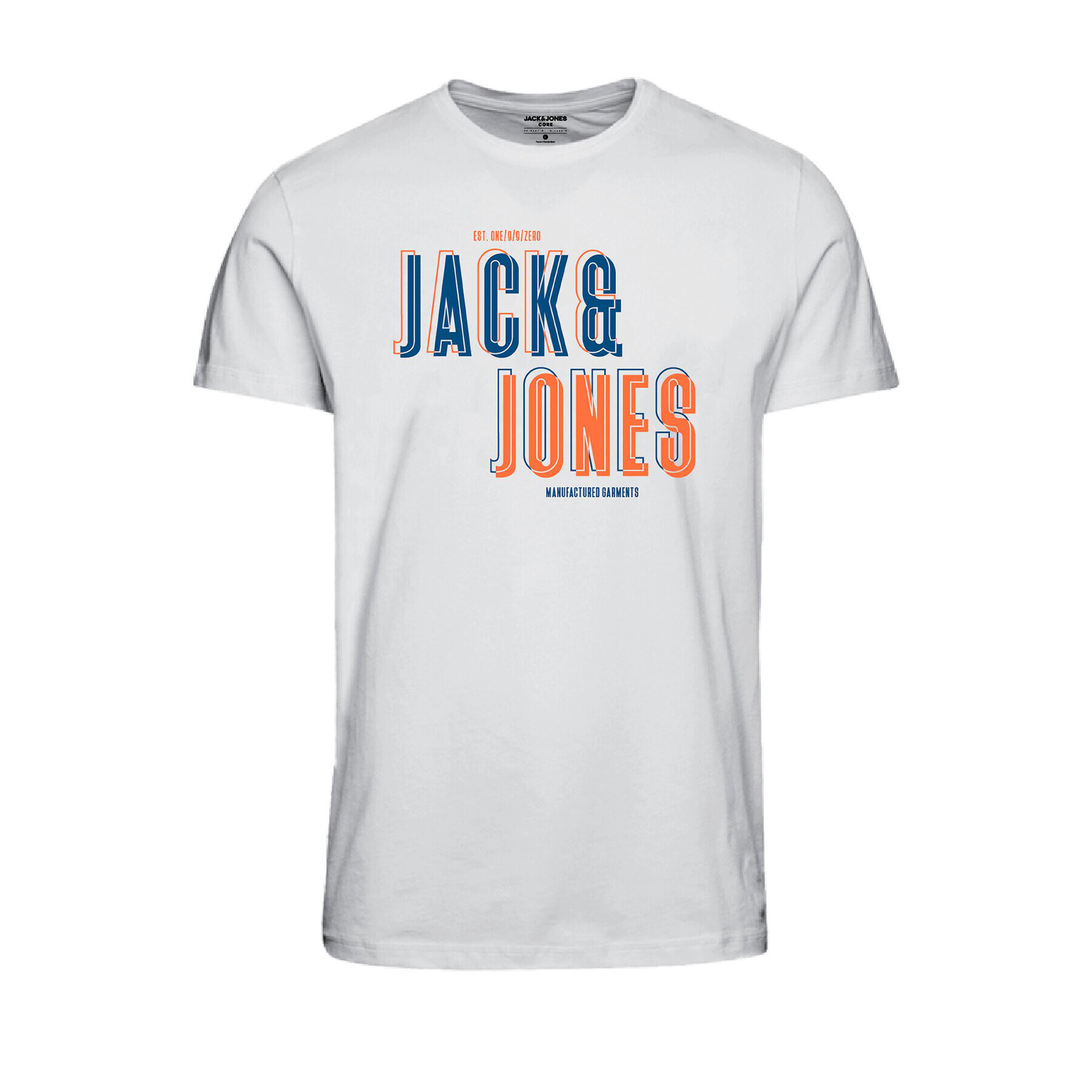 Jack&Jones Junior Тишърт 12239446 Бял Standard Fit - Pepit.bg
