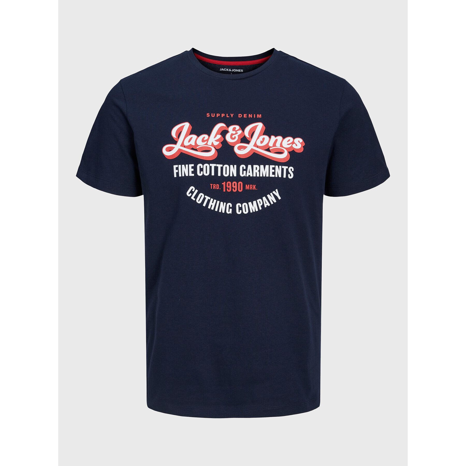 Jack&Jones Junior Тишърт Andy 12224087 Тъмносин Regular Fit - Pepit.bg