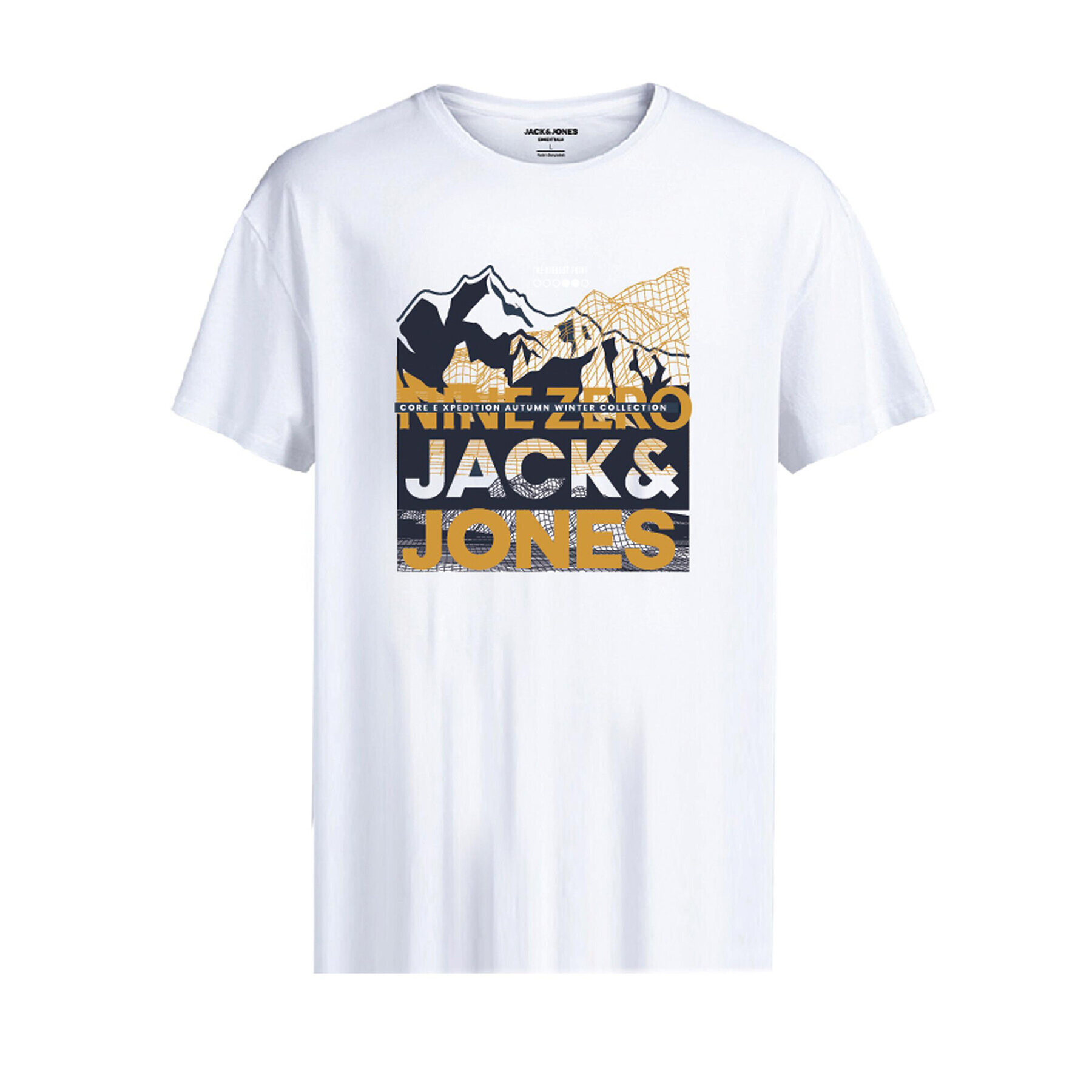 Jack&Jones Junior Тишърт Booster 12226498 Бял Regular Fit - Pepit.bg