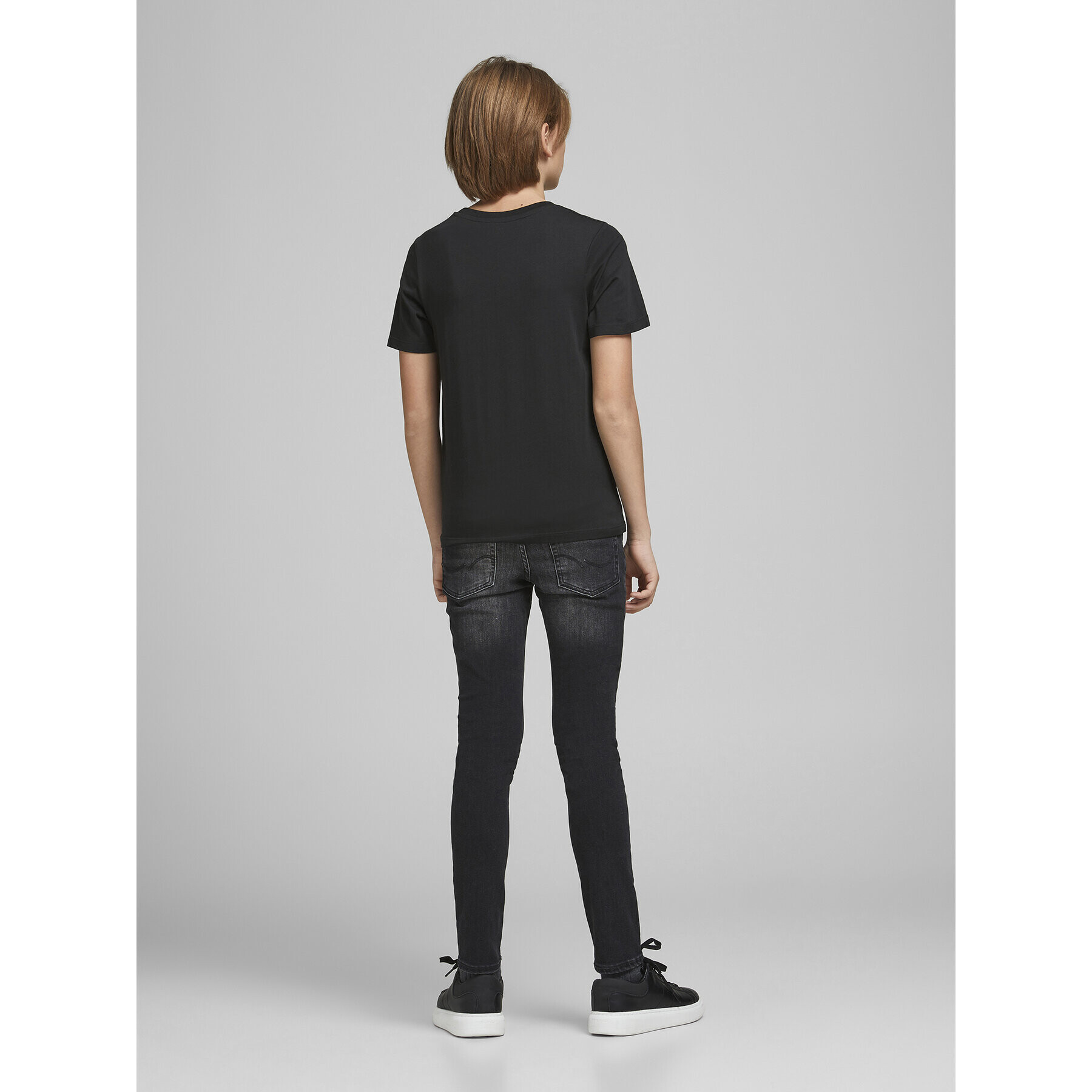 Jack&Jones Junior Тишърт Corp Logo 12152730 Черен Regular Fit - Pepit.bg