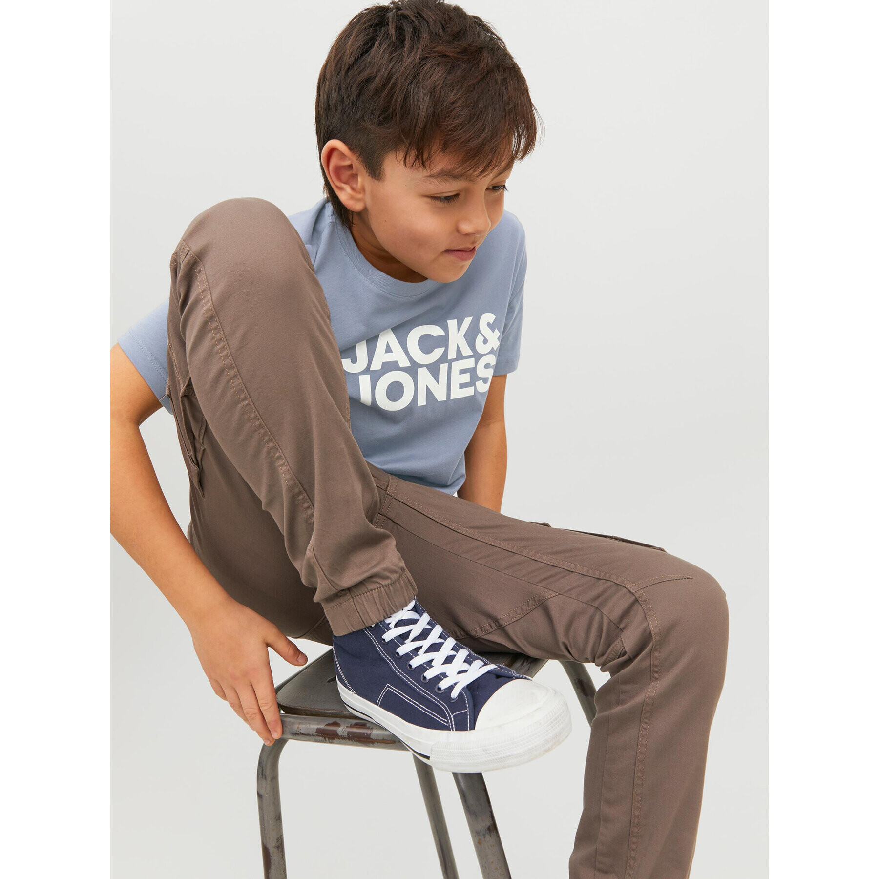 Jack&Jones Junior Тишърт Corp Logo 12152730 Син Regular Fit - Pepit.bg