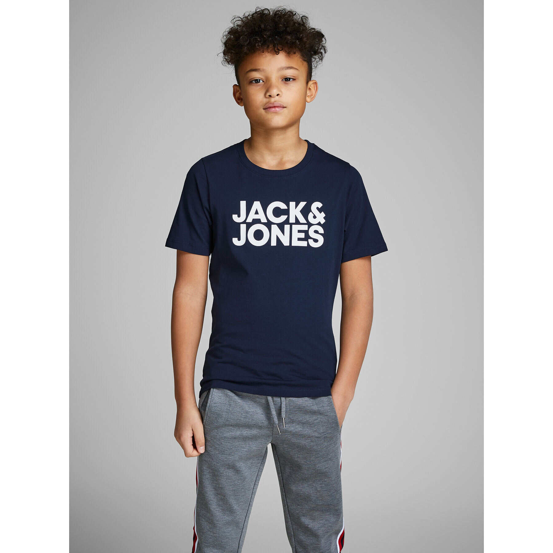 Jack&Jones Junior Тишърт Corp Logo 12152730 Тъмносин Regular Fit - Pepit.bg