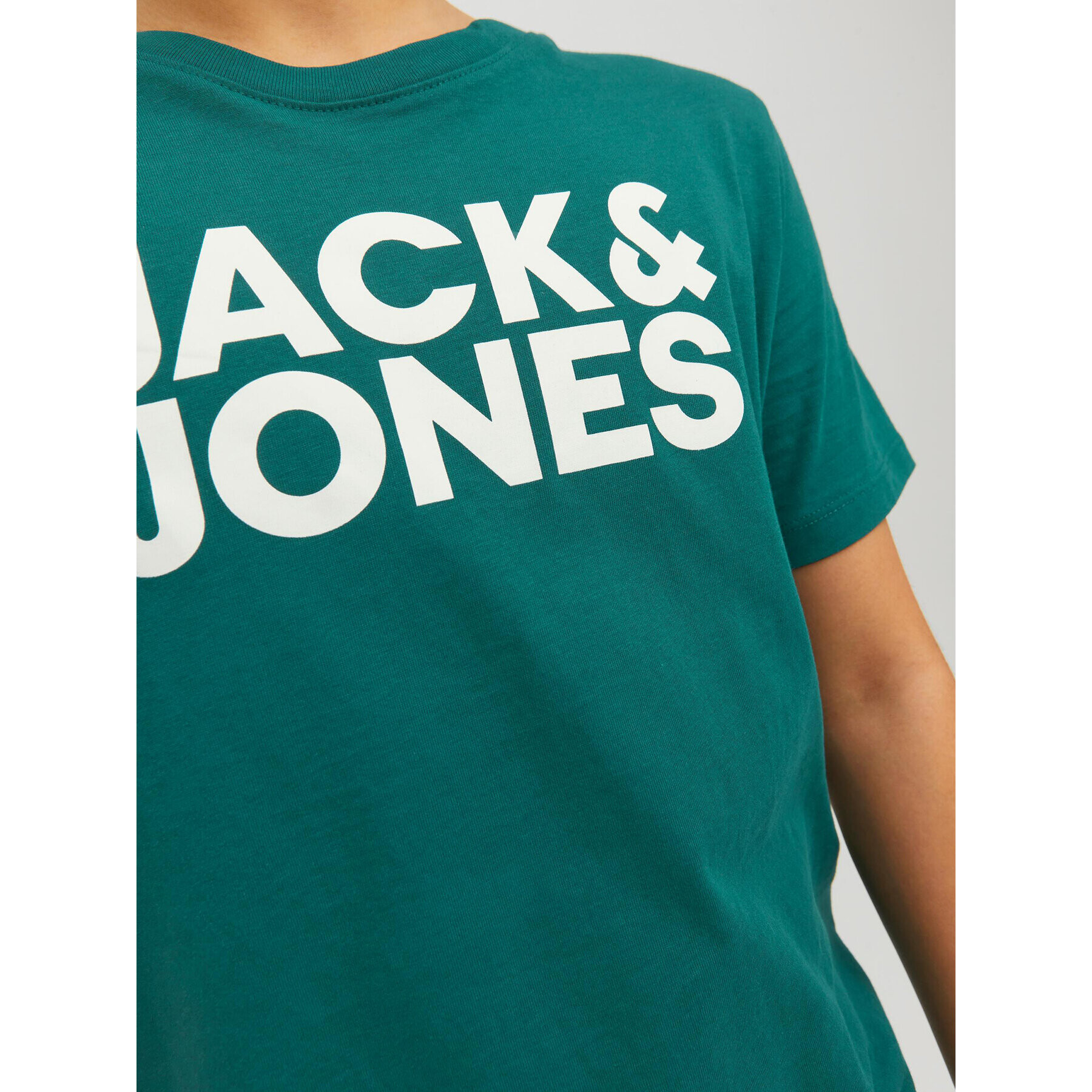 Jack&Jones Junior Тишърт Corp Logo 12152730 Зелен Regular Fit - Pepit.bg