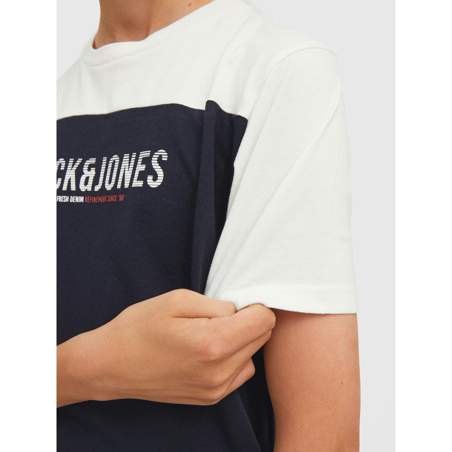 Jack&Jones Junior Тишърт Dan 12212182 Тъмносин Regular Fit - Pepit.bg