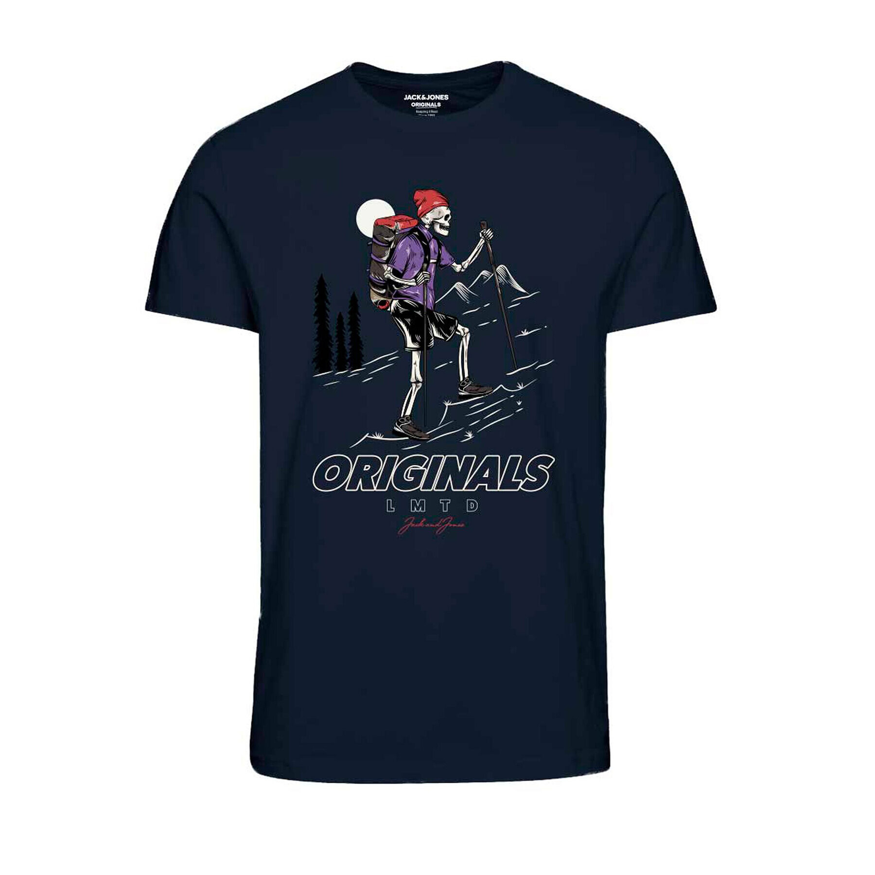 Jack&Jones Junior Тишърт Grin 12226469 Тъмносин Regular Fit - Pepit.bg
