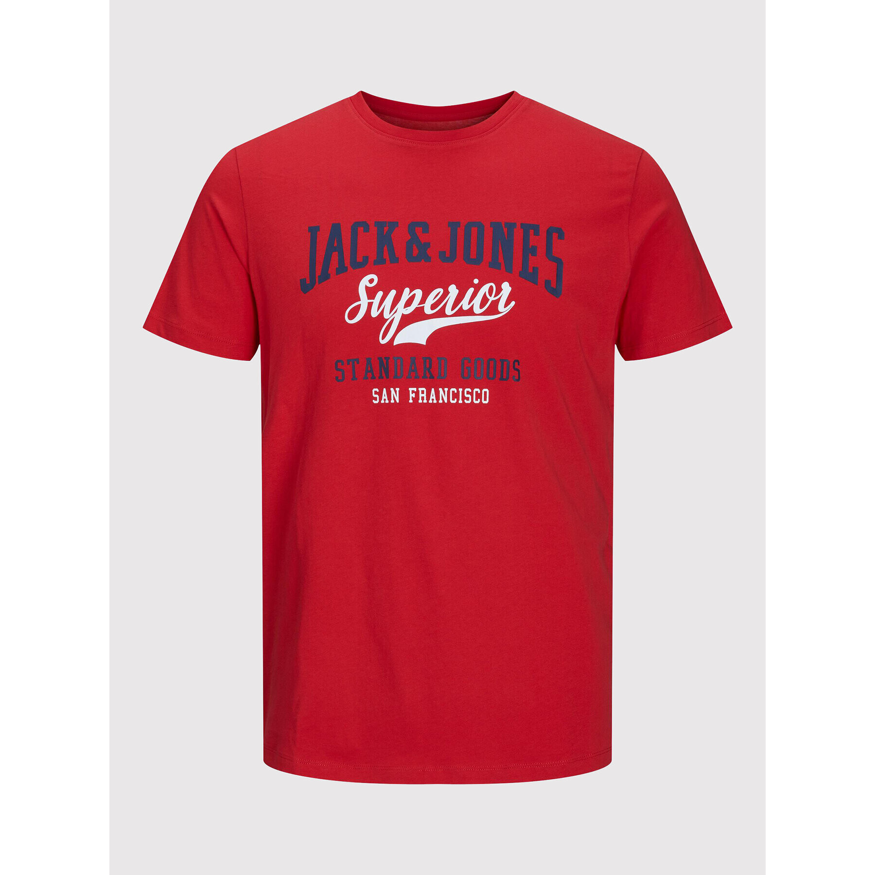 Jack&Jones Junior Тишърт Logo 12213081 Червен Regular Fit - Pepit.bg