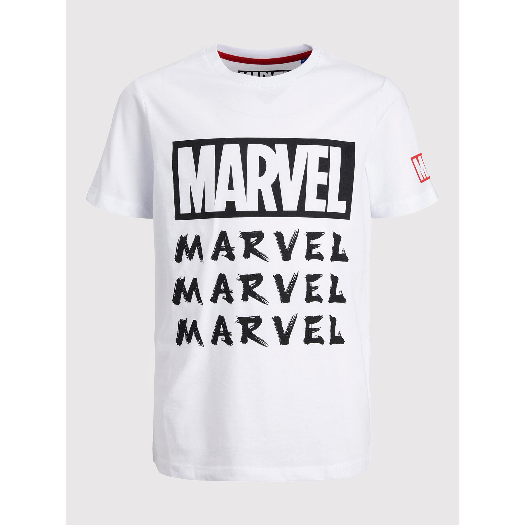 Jack&Jones Junior Тишърт MARVEL 12217797 Бял Regular Fit - Pepit.bg