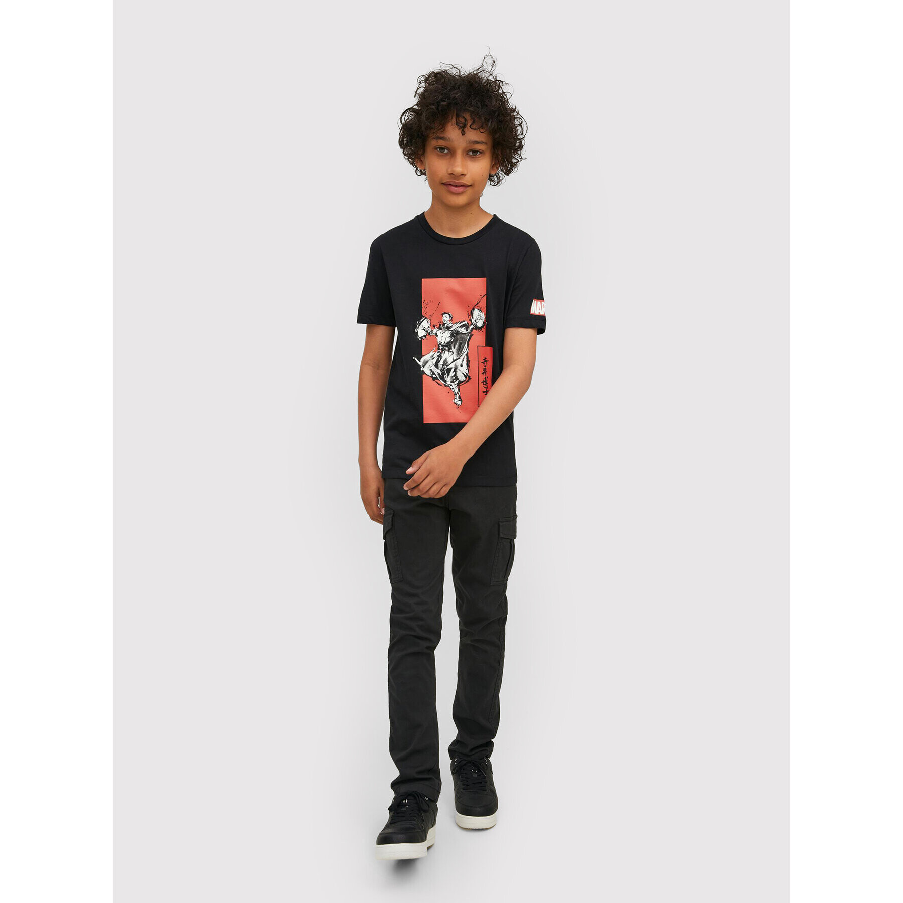 Jack&Jones Junior Тишърт MARVEL Crew 12217797 Черен Regular Fit - Pepit.bg