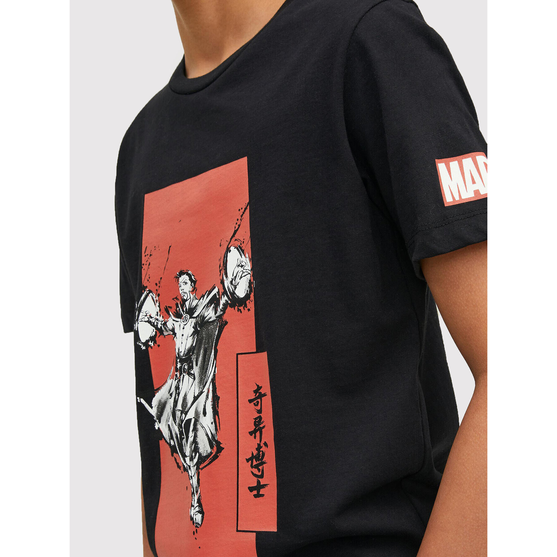 Jack&Jones Junior Тишърт MARVEL Crew 12217797 Черен Regular Fit - Pepit.bg