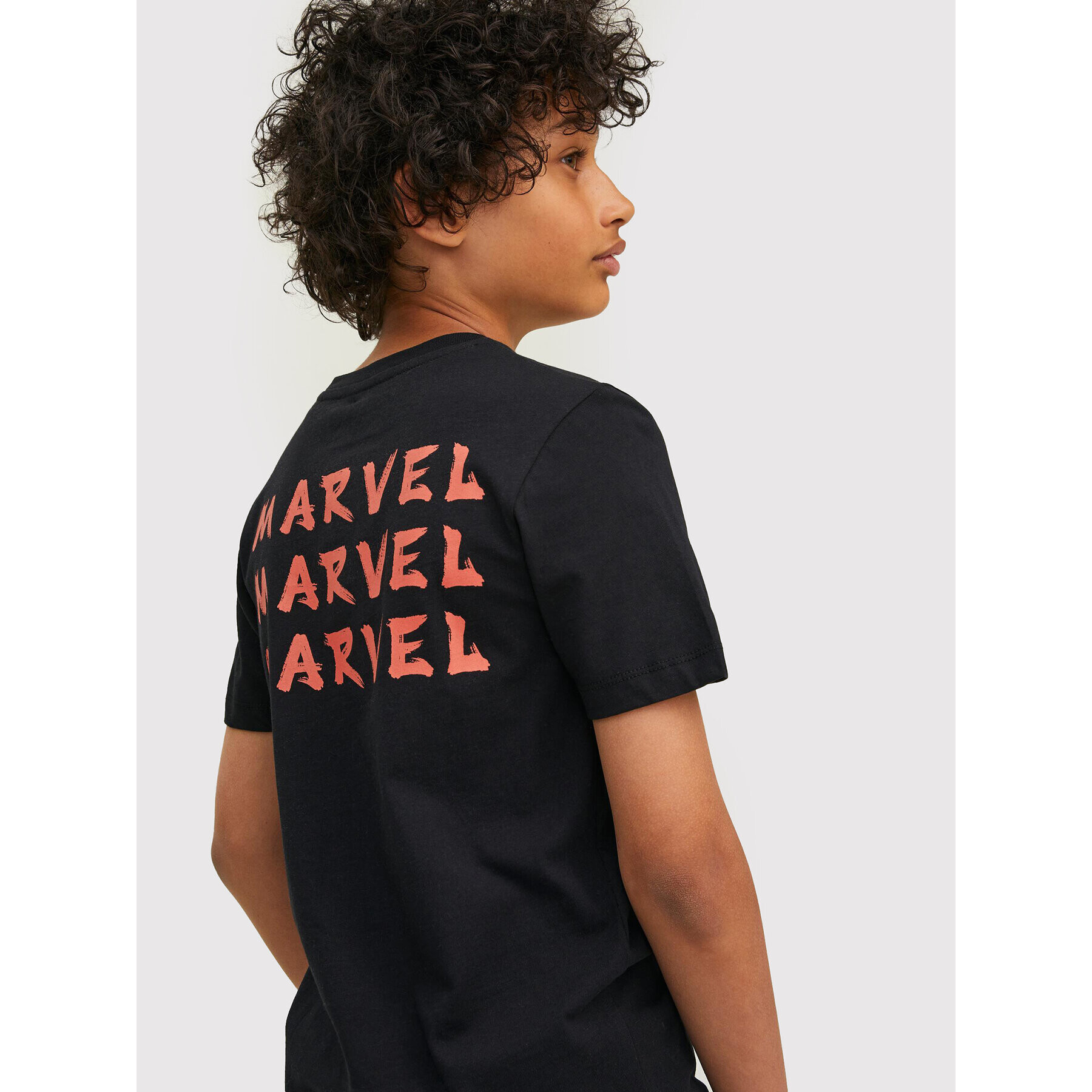 Jack&Jones Junior Тишърт MARVEL Crew 12217797 Черен Regular Fit - Pepit.bg