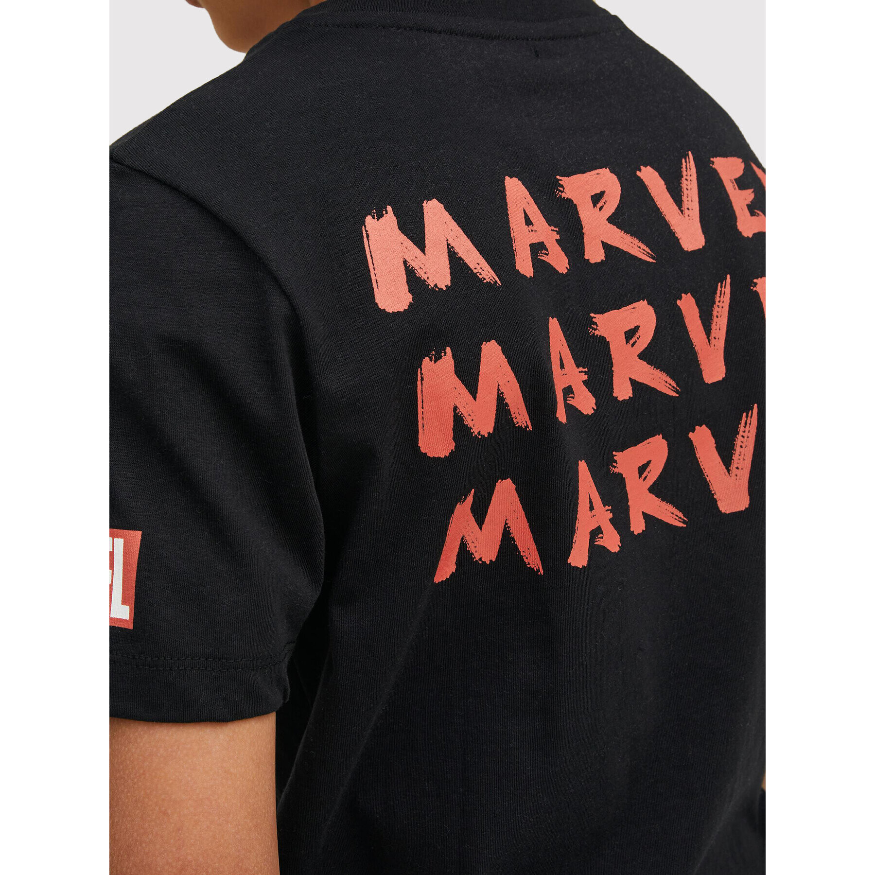 Jack&Jones Junior Тишърт MARVEL Crew 12217797 Черен Regular Fit - Pepit.bg