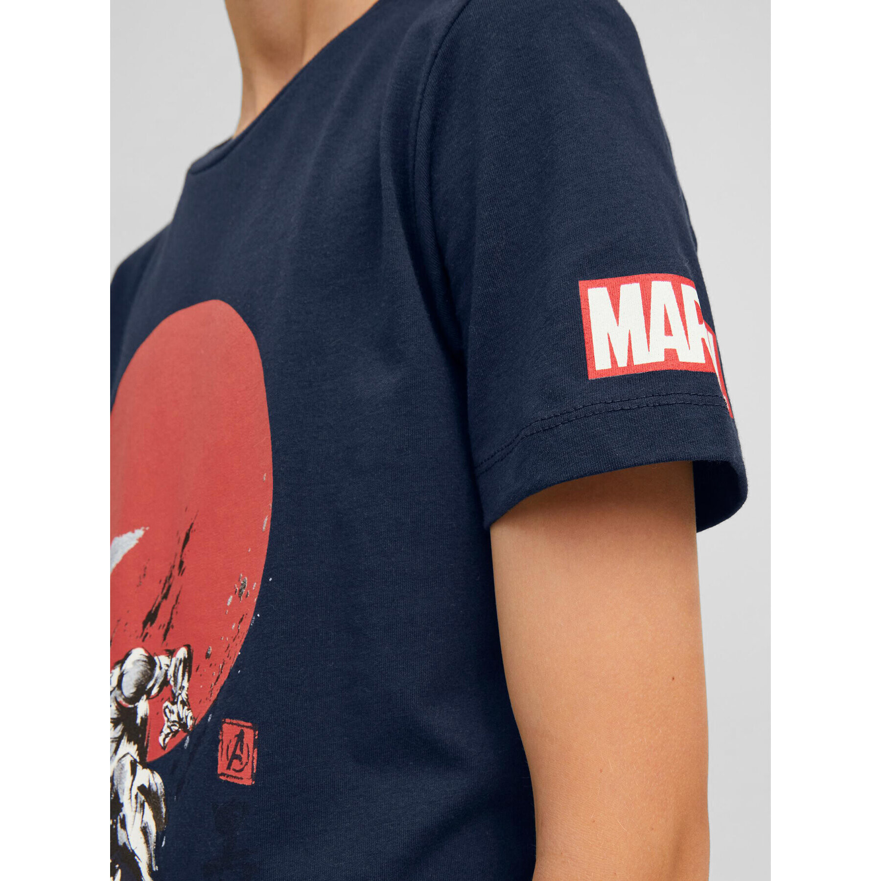 Jack&Jones Junior Тишърт MARVEL Crew 12217797 Тъмносин Regular Fit - Pepit.bg