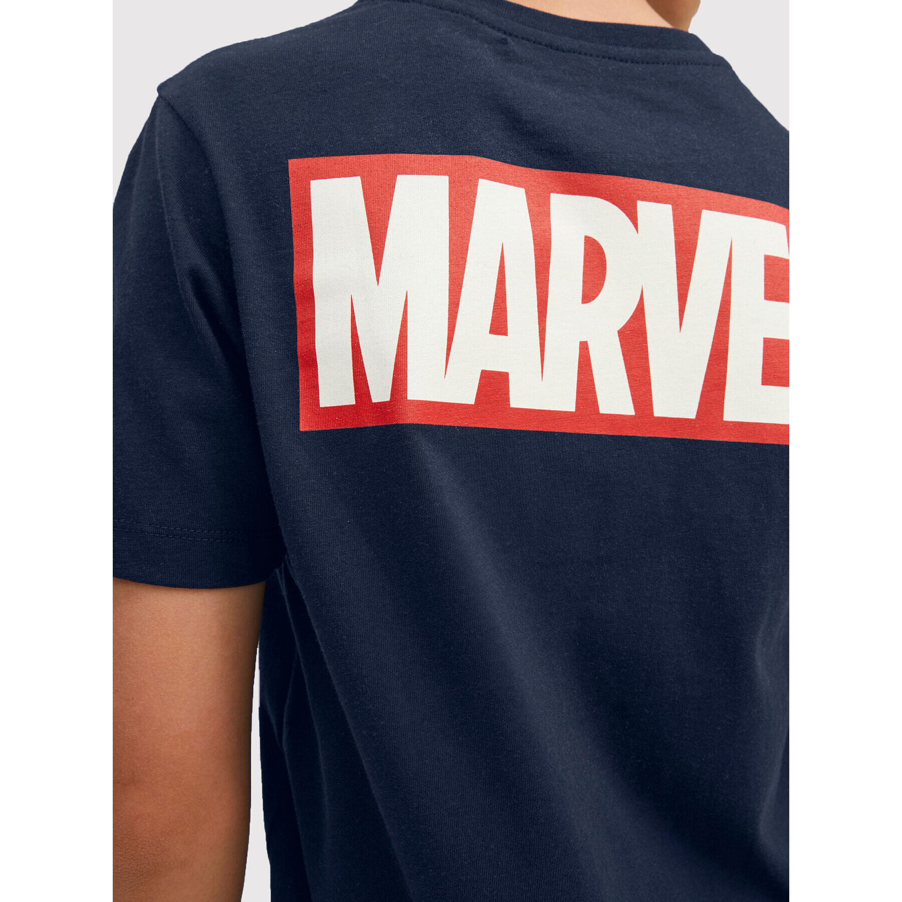 Jack&Jones Junior Тишърт MARVEL Crew 12217797 Тъмносин Regular Fit - Pepit.bg