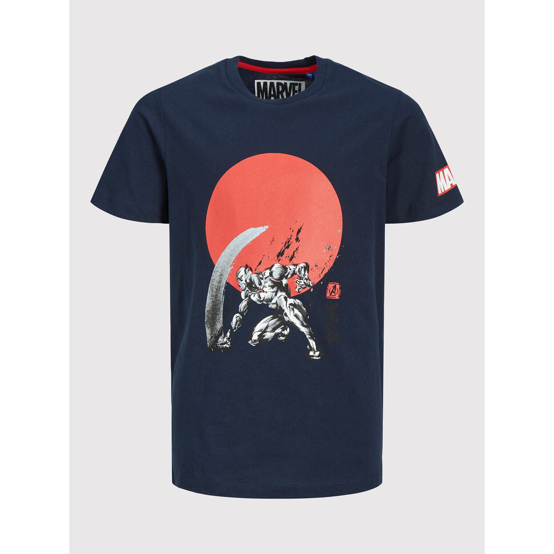 Jack&Jones Junior Тишърт MARVEL Crew 12217797 Тъмносин Regular Fit - Pepit.bg