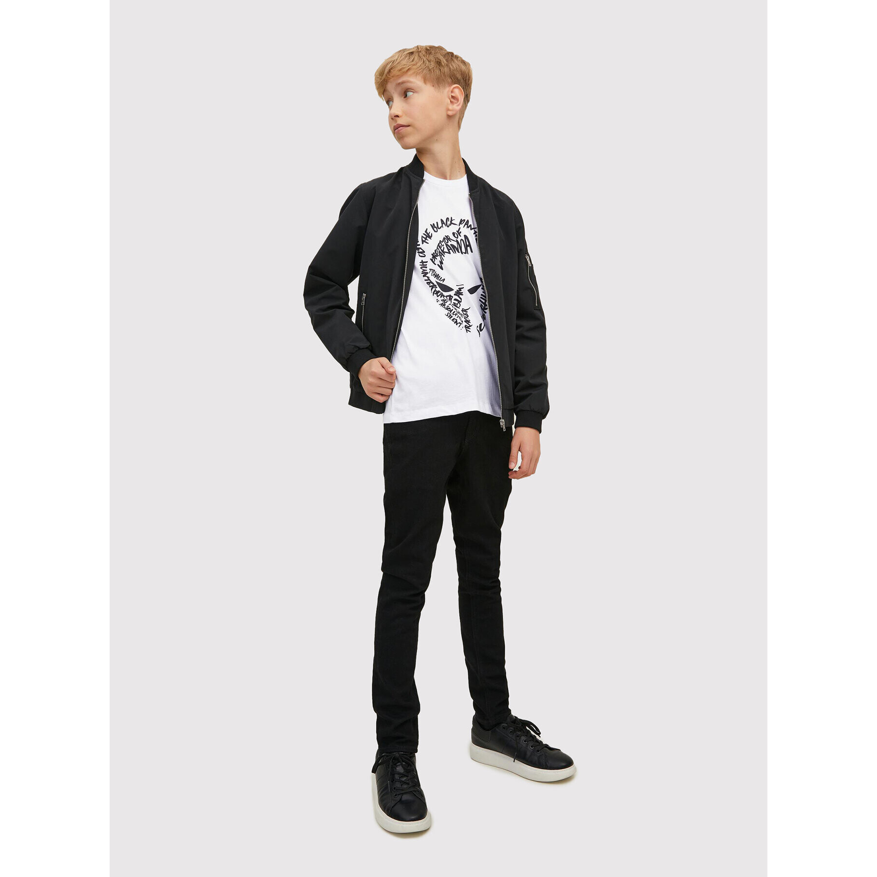 Jack&Jones Junior Тишърт MARVEL Kanda 12217772 Бял Regular Fit - Pepit.bg