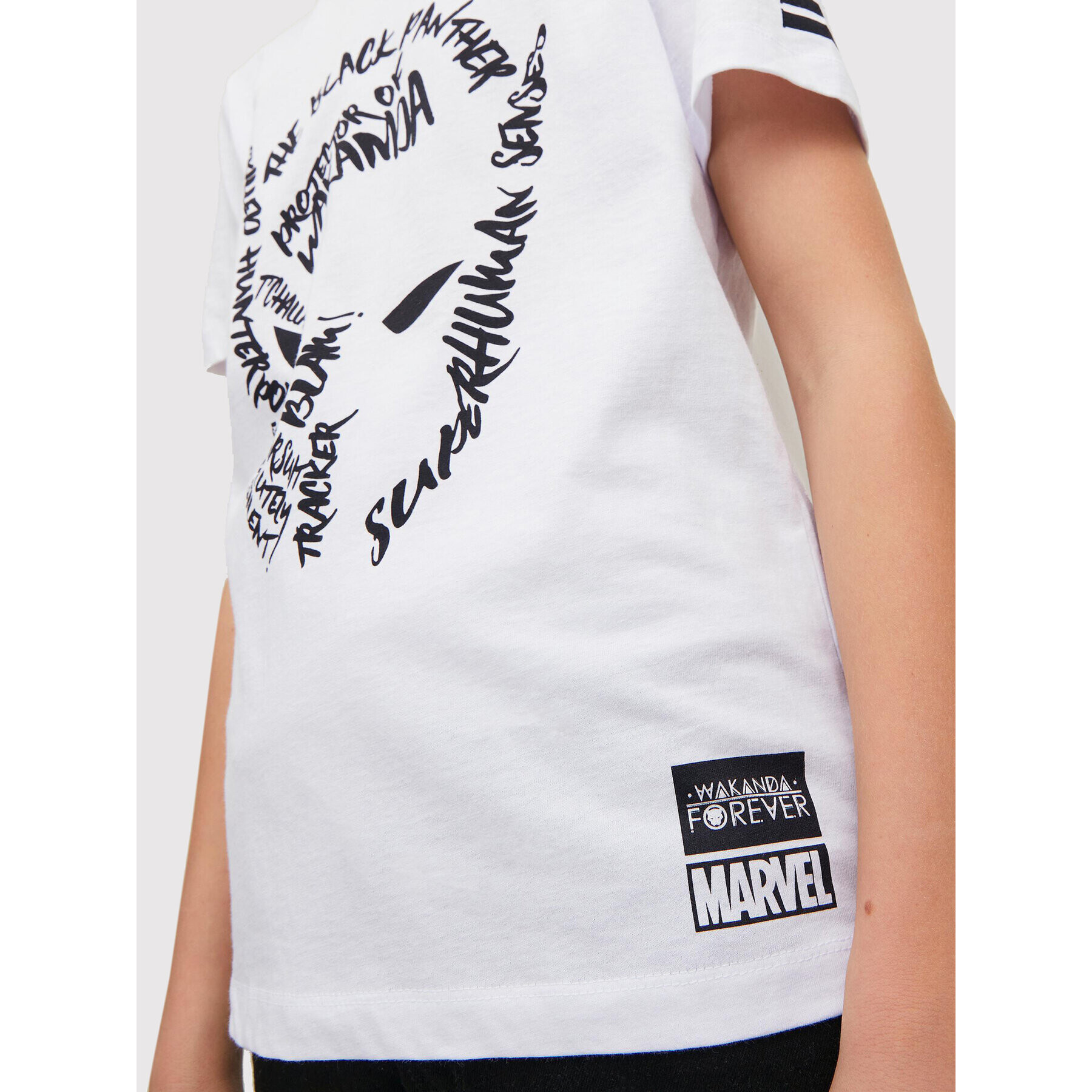 Jack&Jones Junior Тишърт MARVEL Kanda 12217772 Бял Regular Fit - Pepit.bg