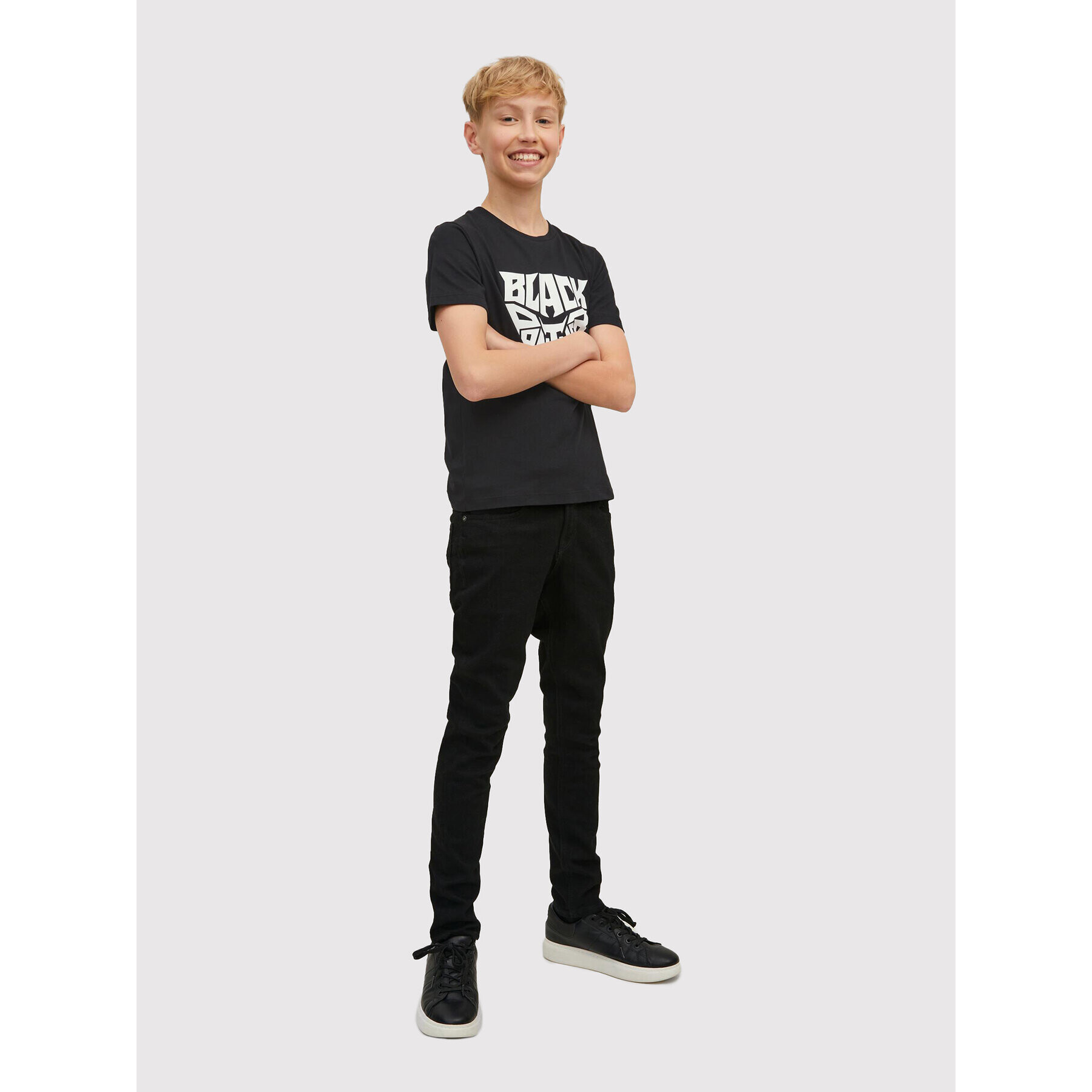 Jack&Jones Junior Тишърт MARVEL Kanda 12217772 Черен Regular Fit - Pepit.bg