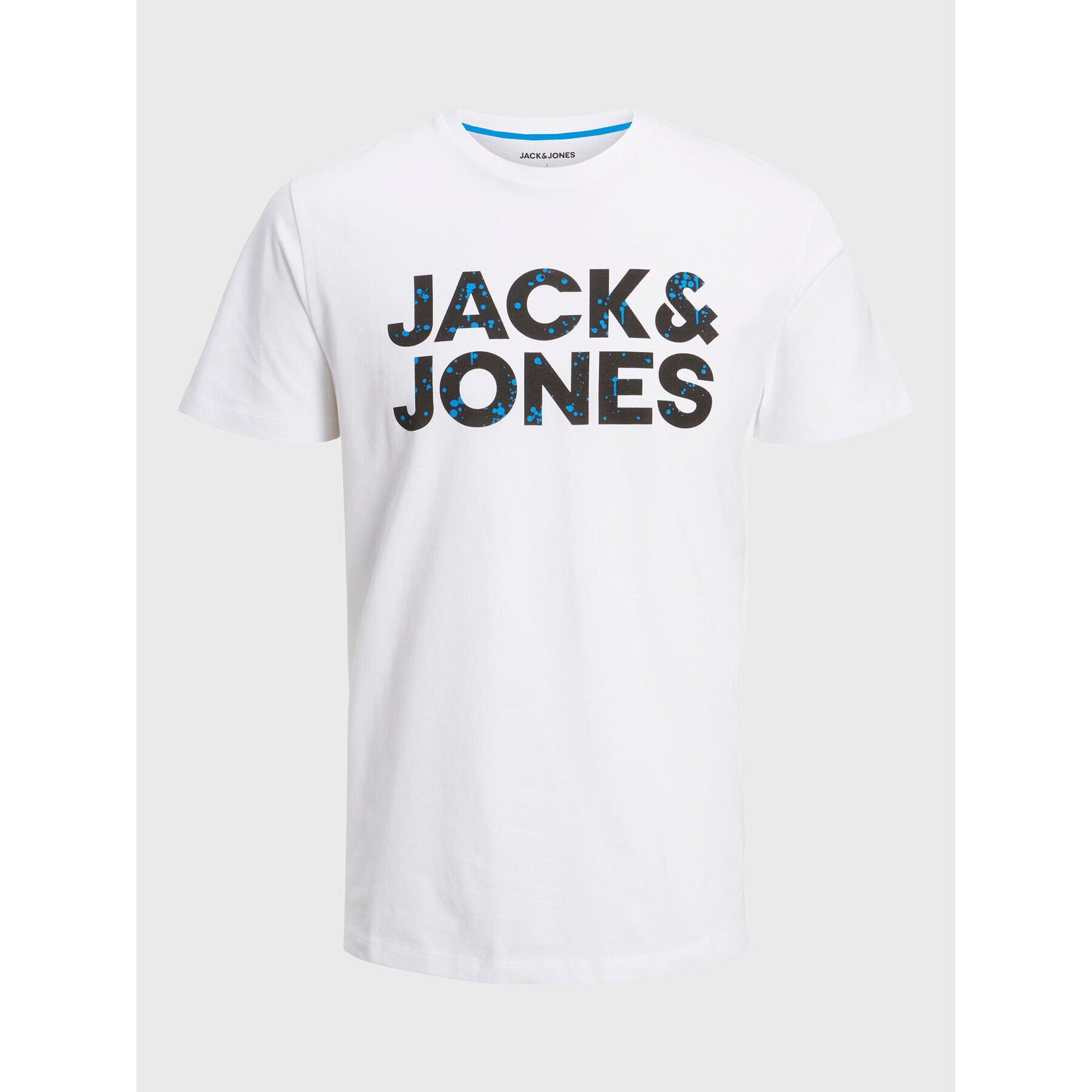 Jack&Jones Junior Тишърт Neon 12224104 Бял Regular Fit - Pepit.bg