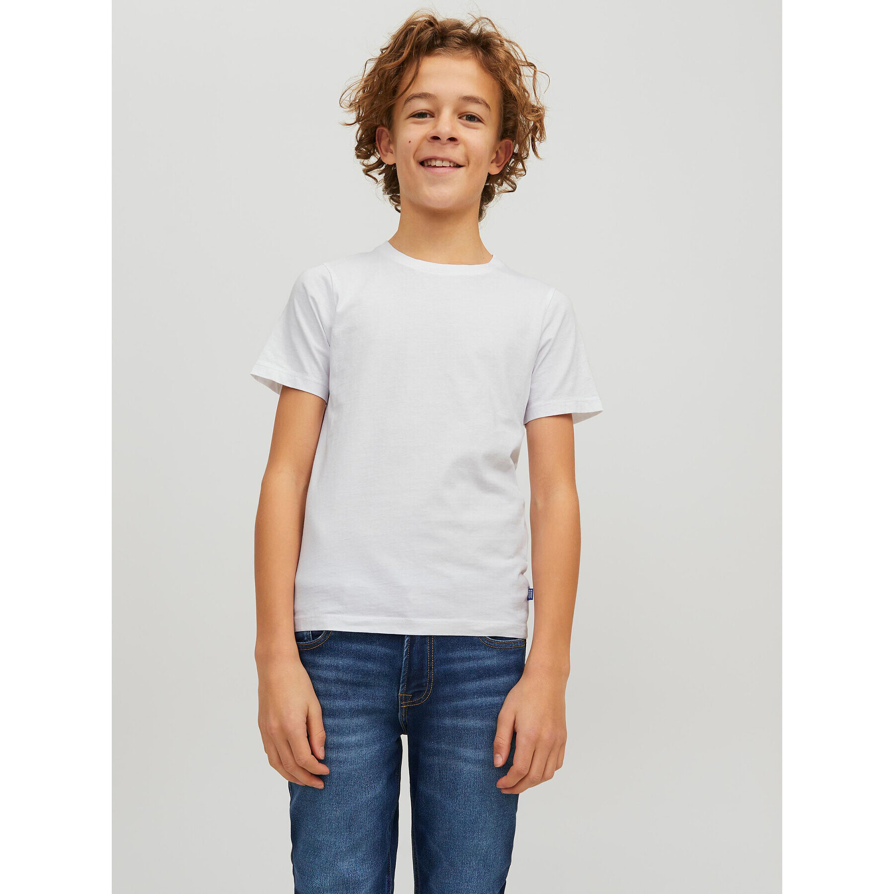 Jack&Jones Junior Тишърт Organic Basic 12158433 Бял Regular Fit - Pepit.bg