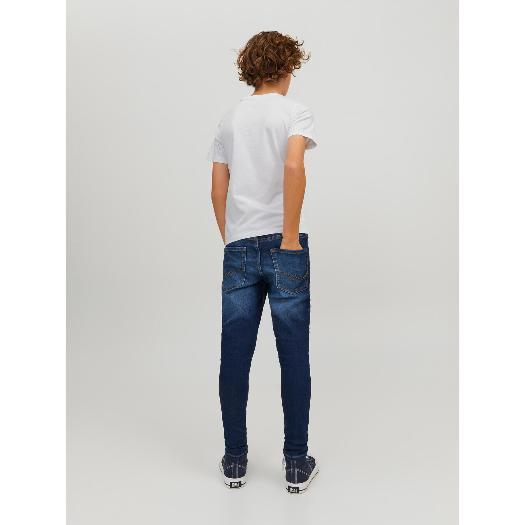Jack&Jones Junior Тишърт Organic Basic 12158433 Бял Regular Fit - Pepit.bg