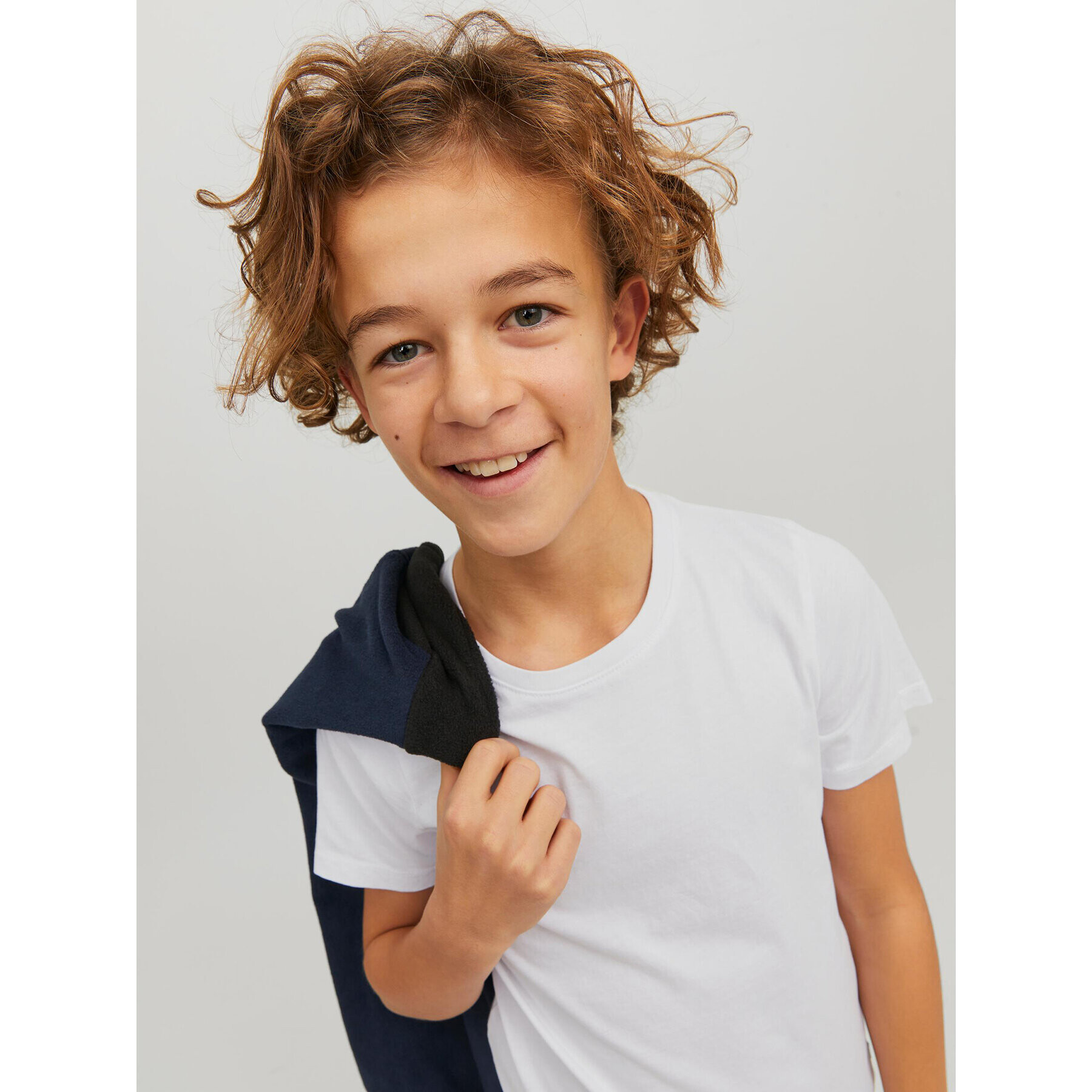 Jack&Jones Junior Тишърт Organic Basic 12158433 Бял Regular Fit - Pepit.bg