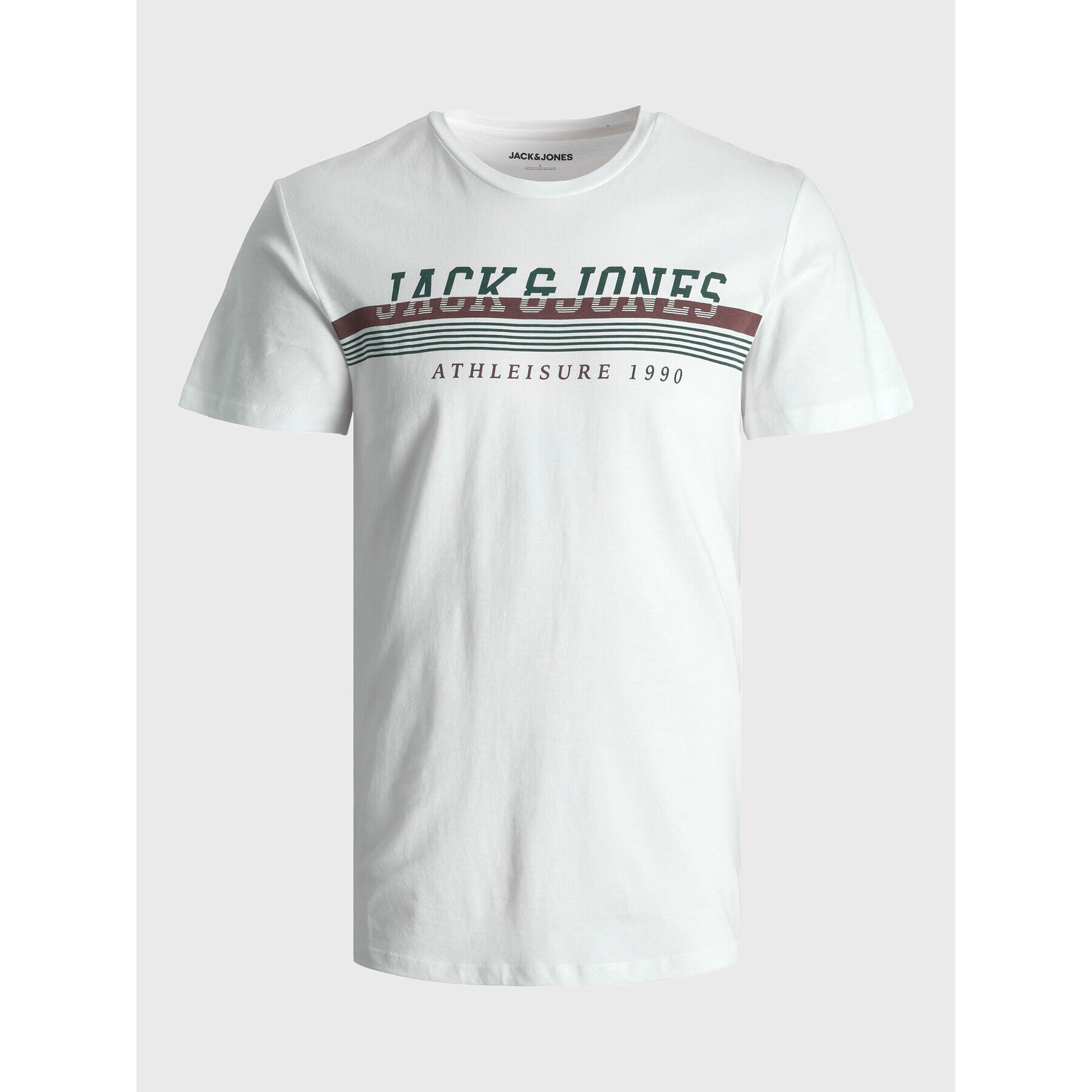 Jack&Jones Junior Тишърт Ron 12213273 Бял Regular Fit - Pepit.bg