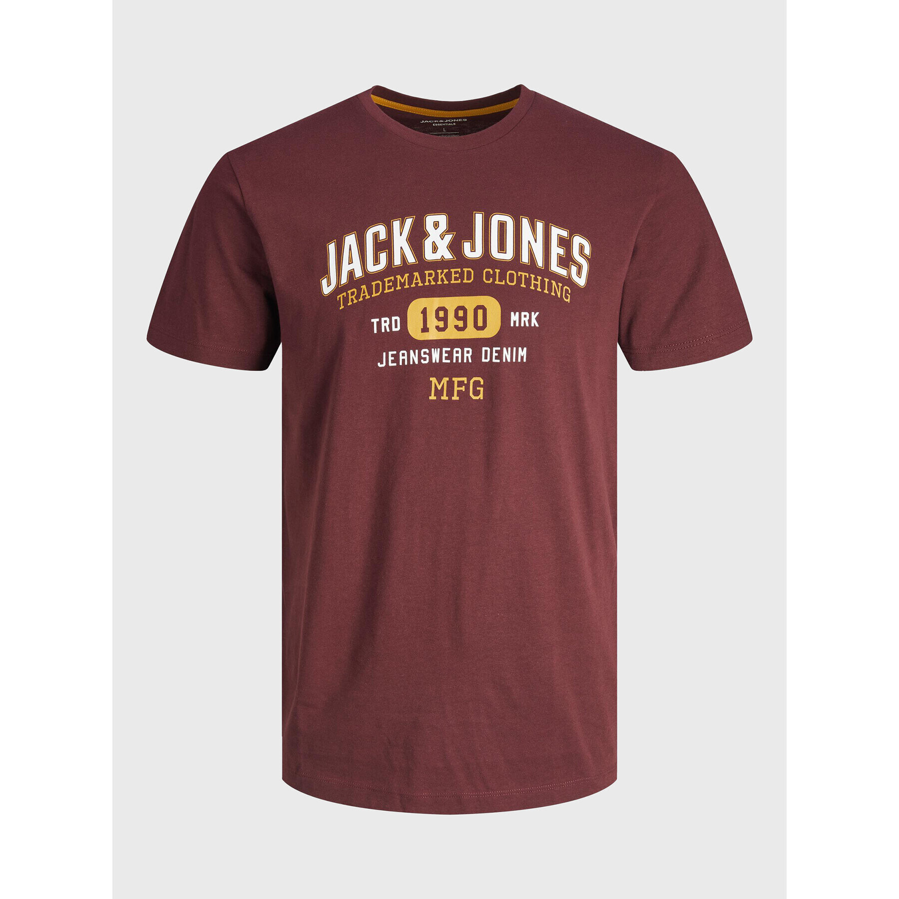 Jack&Jones Junior Тишърт Stamp 12213314 Бордо Regular Fit - Pepit.bg