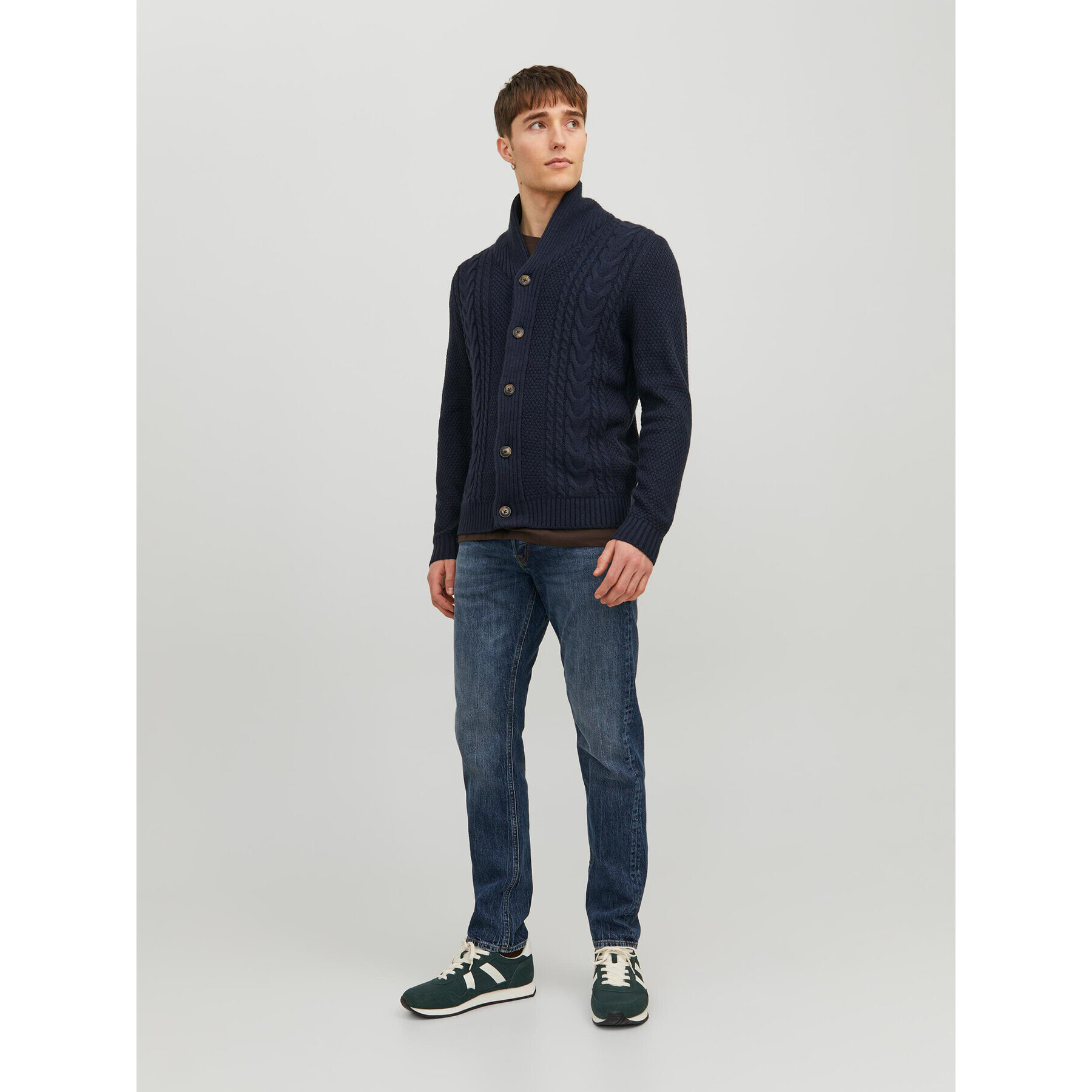 Jack&Jones Кардиган 12236318 Тъмносин Regular Fit - Pepit.bg