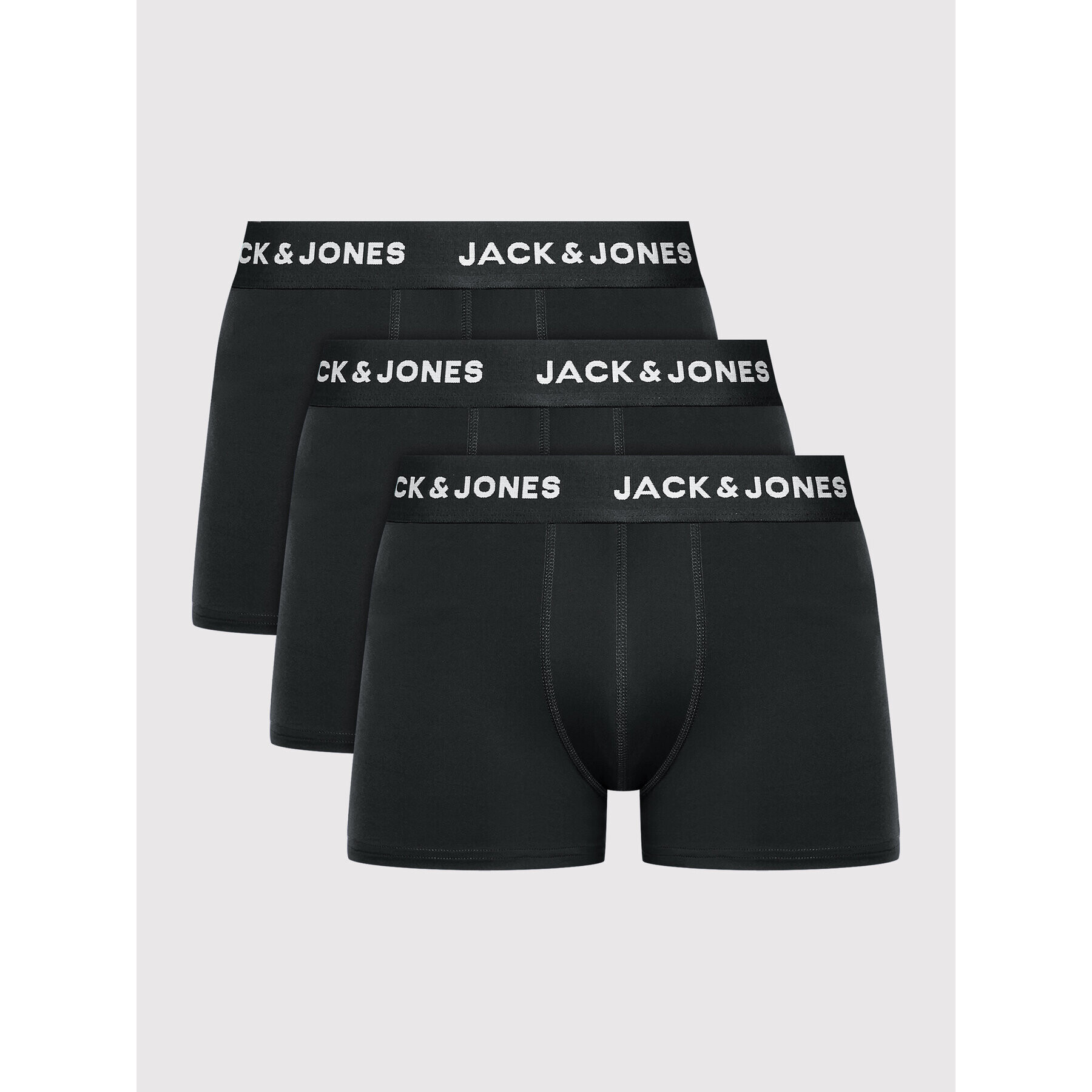 Jack&Jones Комплект 3 чифта боксерки 12182421 Черен - Pepit.bg