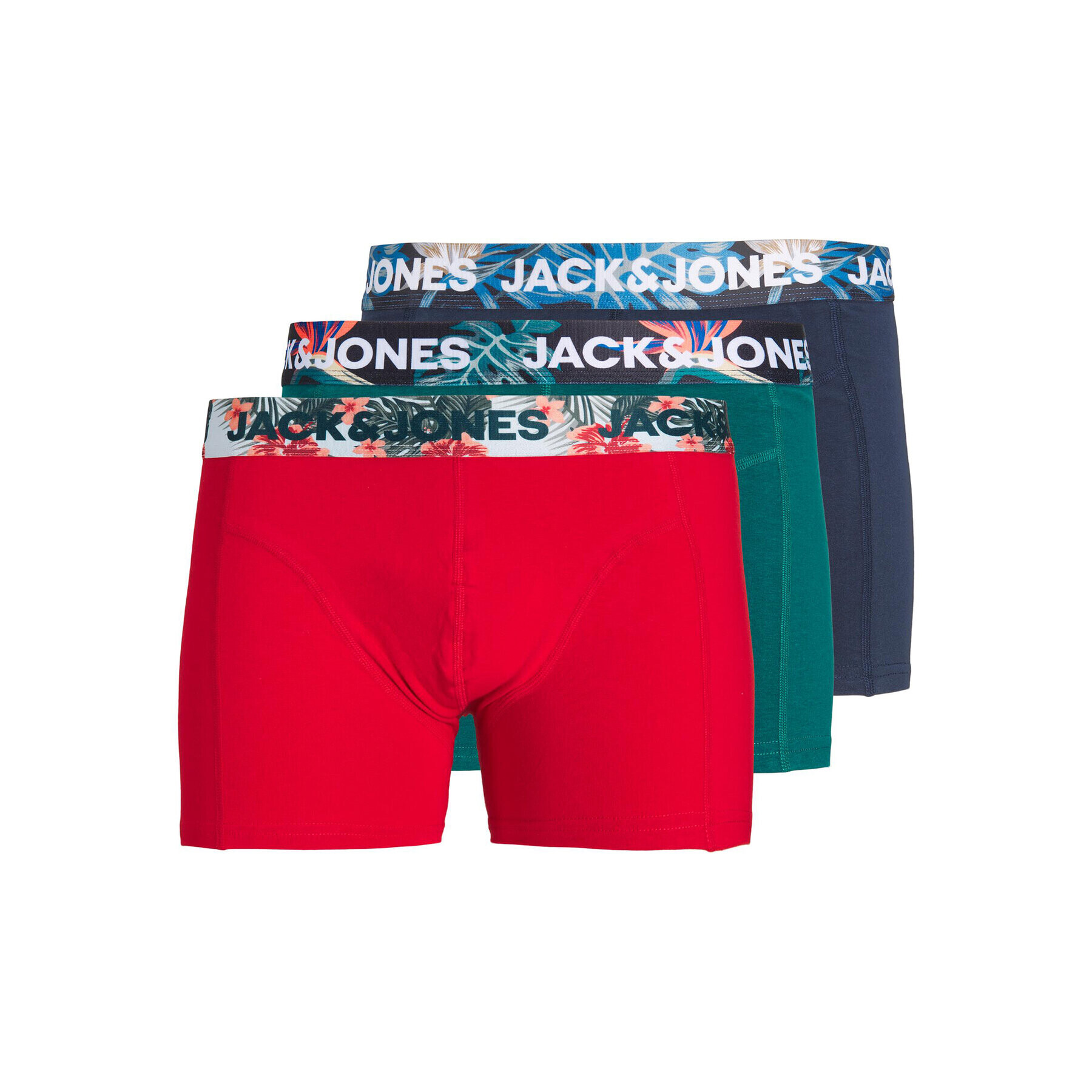 Jack&Jones Комплект 3 чифта боксерки 12224868 Червен - Pepit.bg