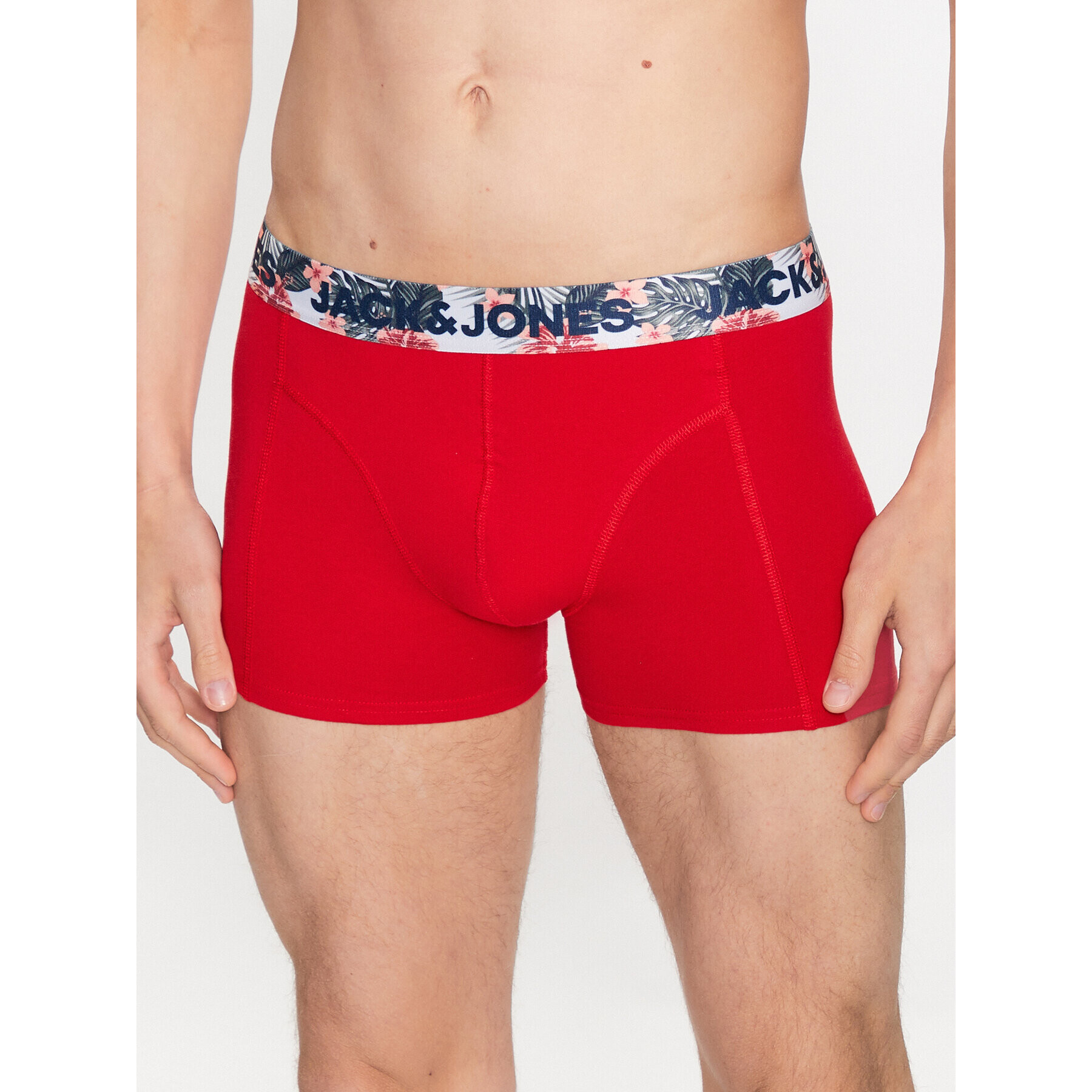 Jack&Jones Комплект 3 чифта боксерки 12224868 Червен - Pepit.bg